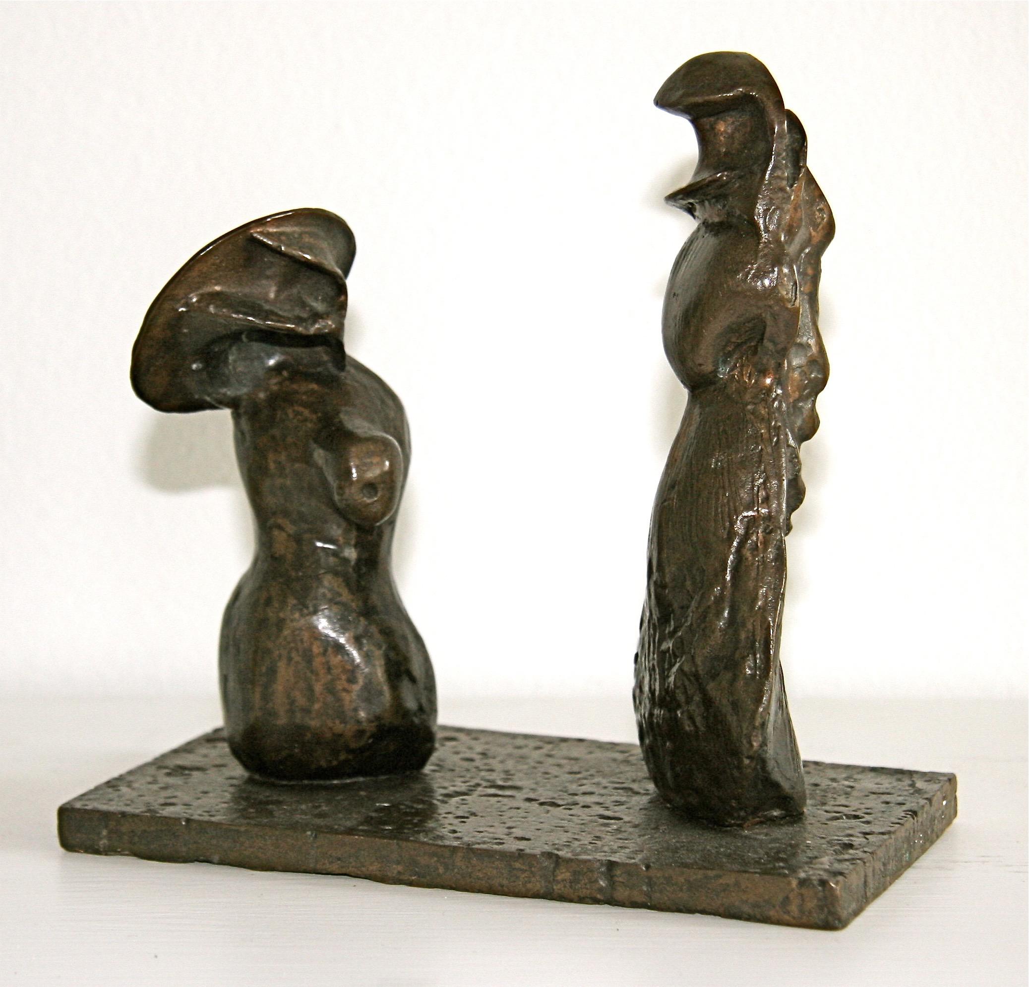Henry Moore Figurative Sculpture – GIRL AND DWARF