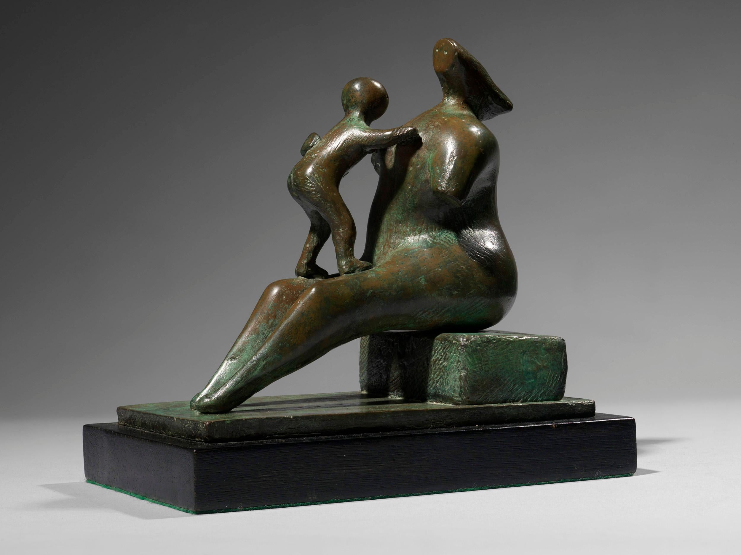 Henry Moore Figurative Sculpture - Mother and Child: Armless