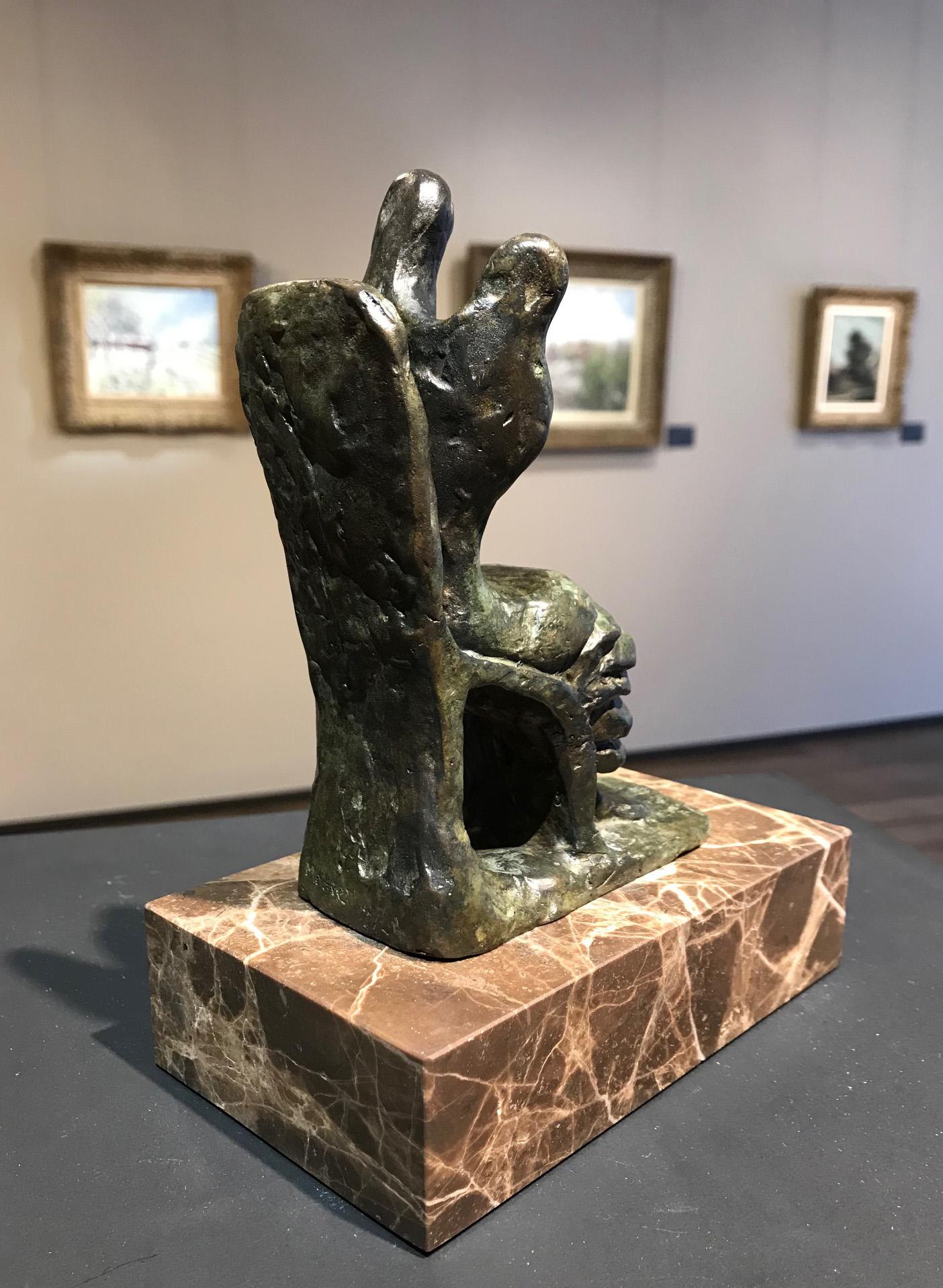 Mutter und Kind: Blütenblattrock – Henry Moore, Skulptur, modern, britisch, klein im Angebot 9