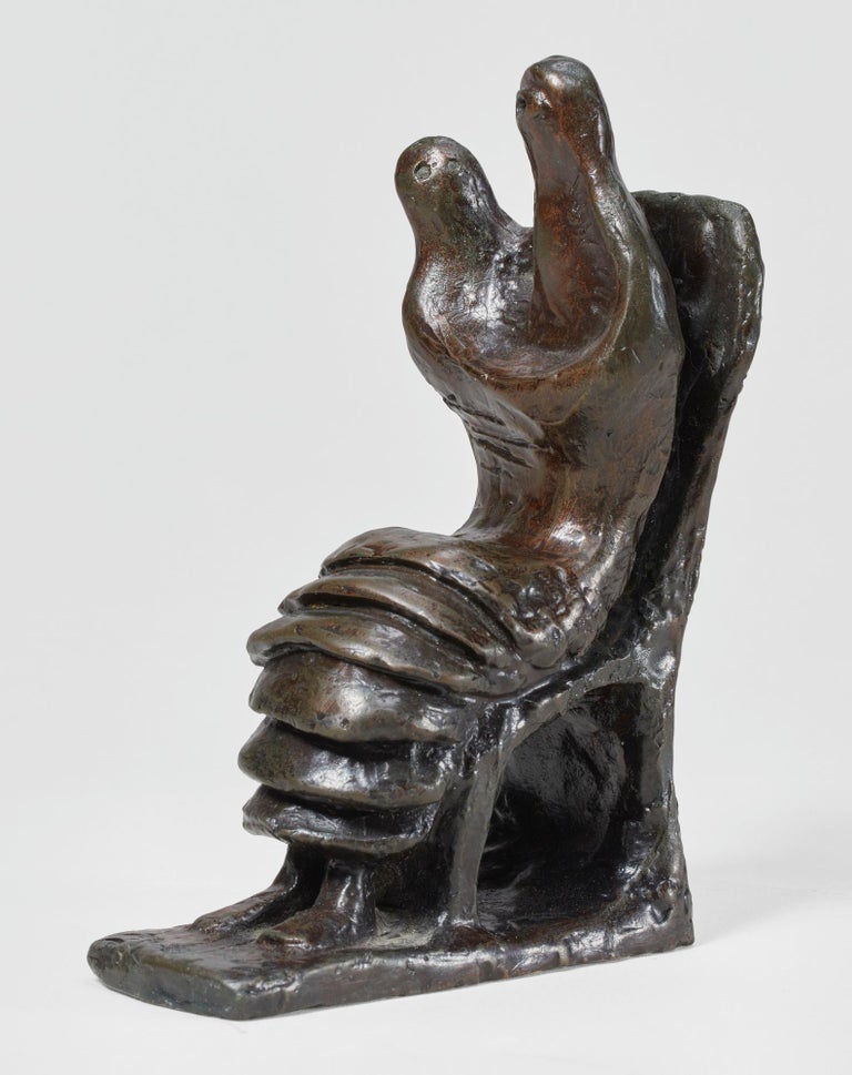 Sculpture Bronze Henry Moore 'Femme IV' Signée Et Numérotée - Occasion, Belle Patine