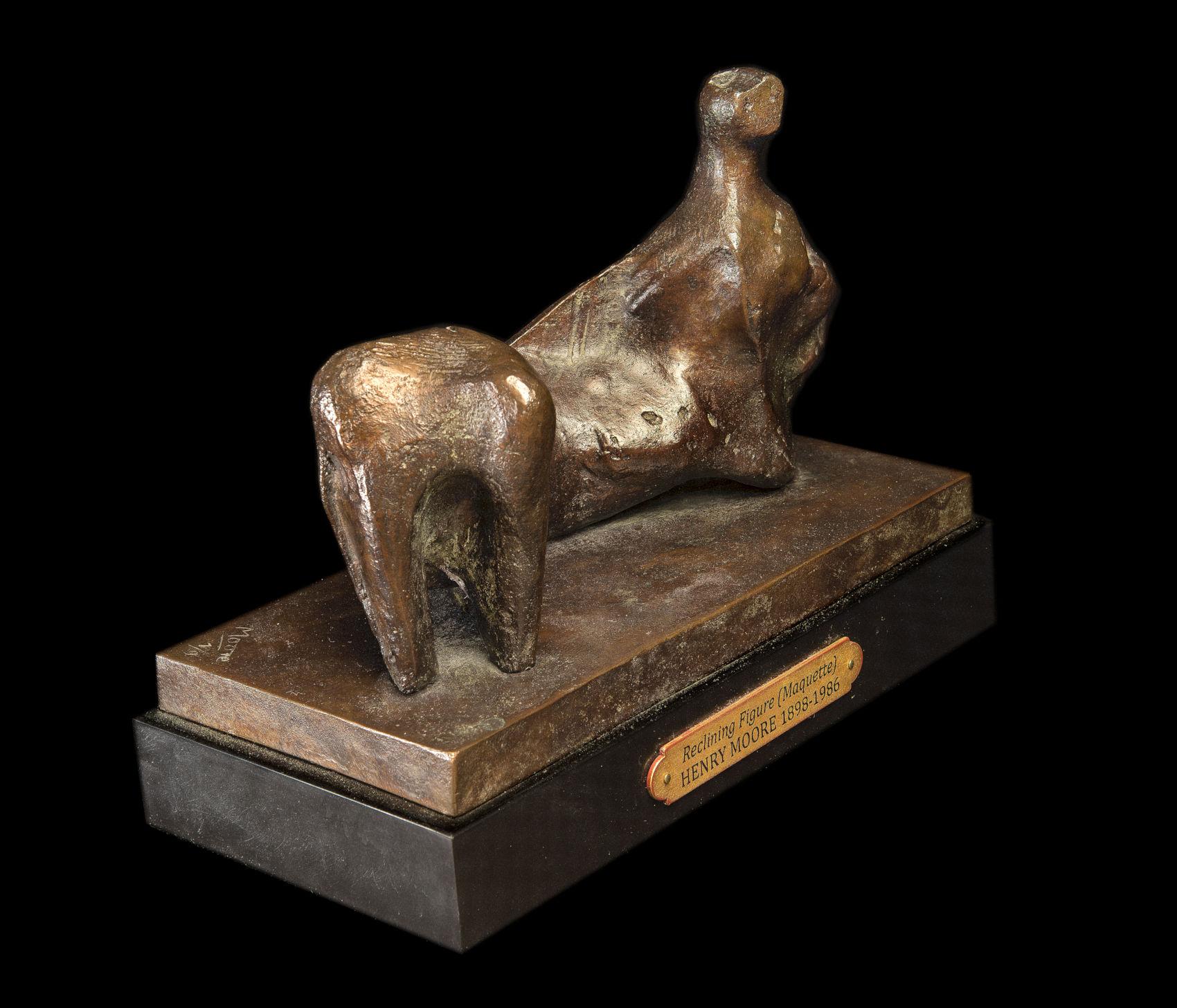 Reclining Figure (Maquette) - Sculpture by Henry Moore