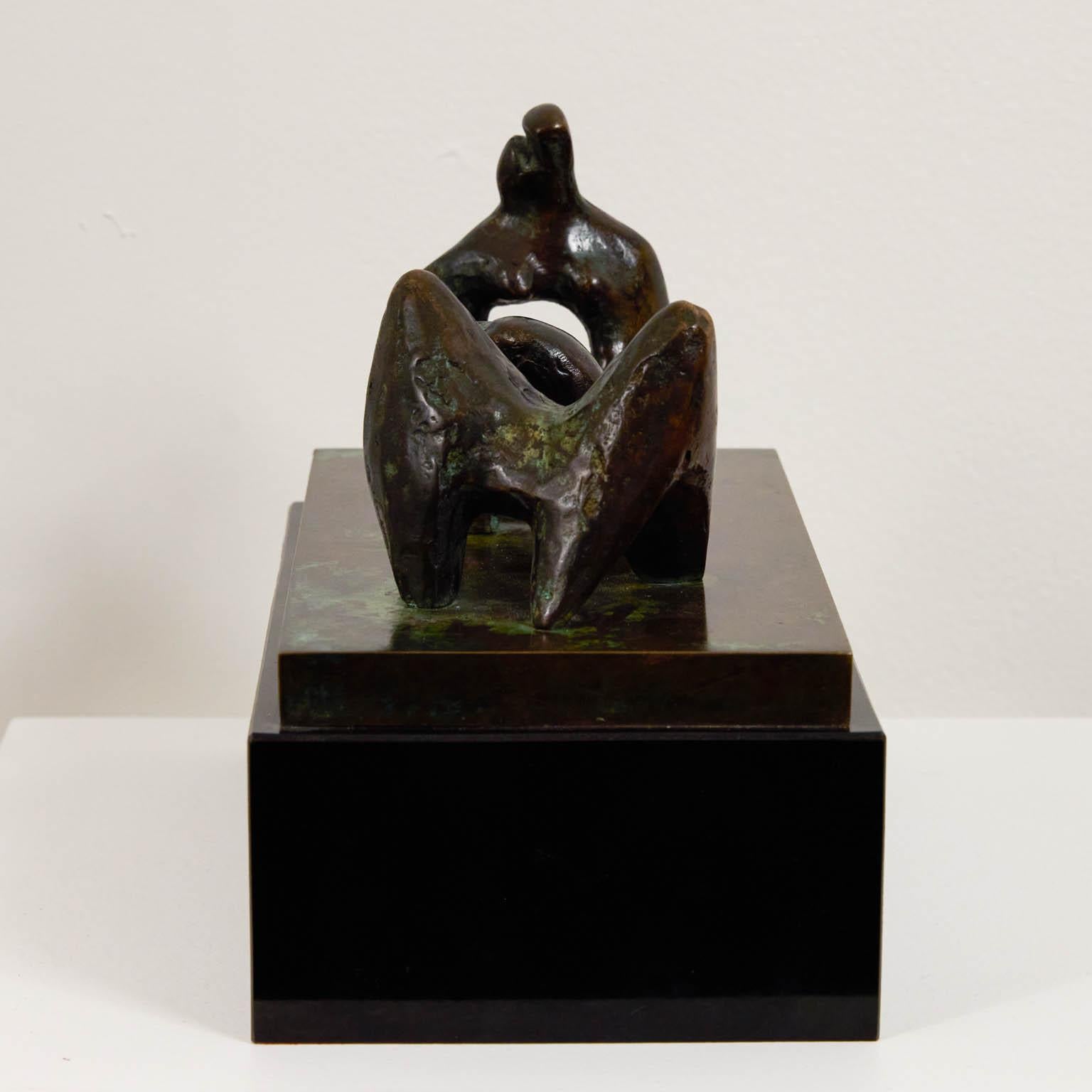 Three Piece Reclining Figure - Abstract Sculpture by Henry Moore