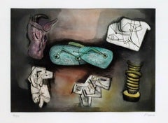 Henry Moore Signed Etching Aquatint Framed Sculptural Ideas