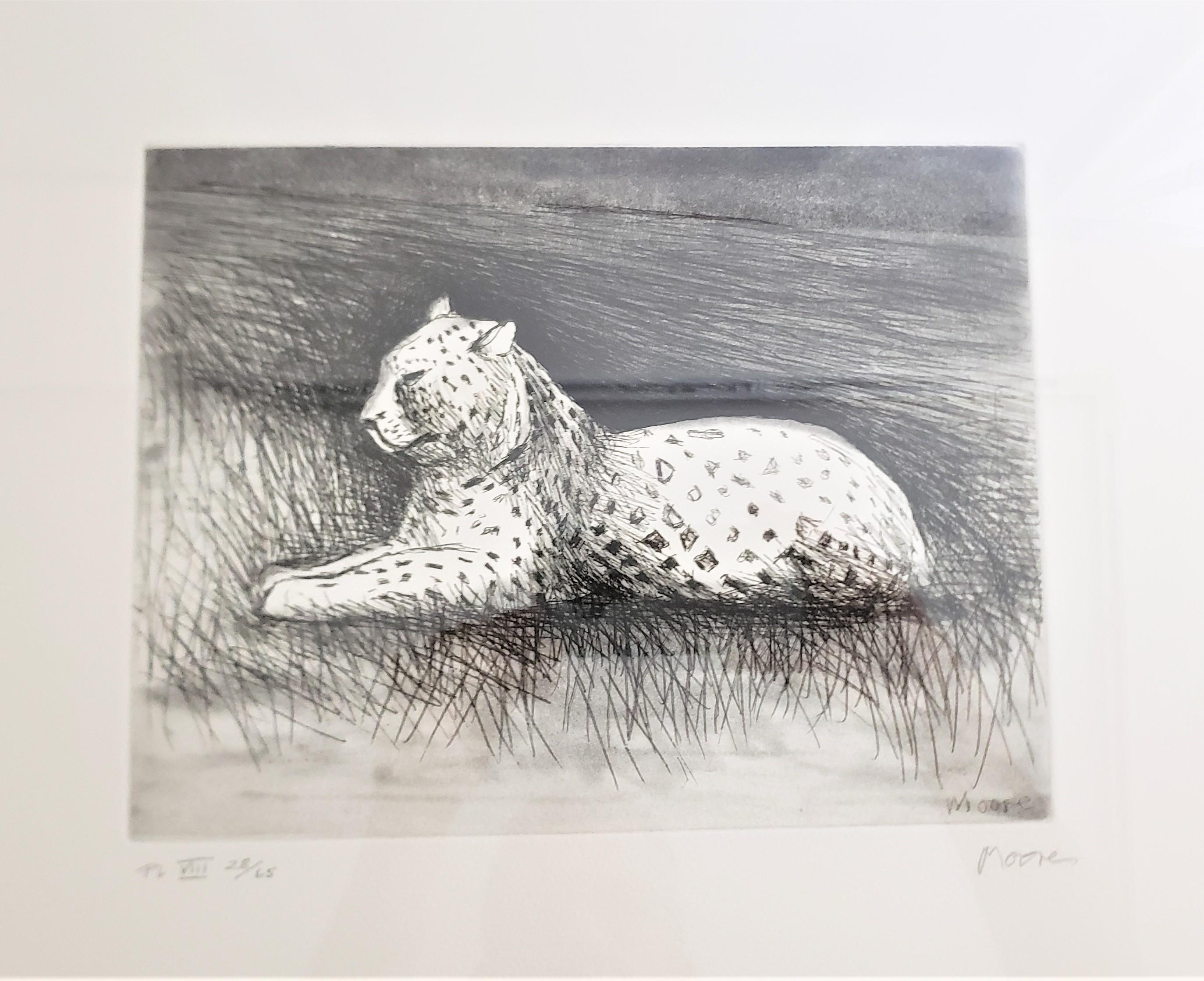 Anglais Lithographie signée Henry Moore représentant ses animaux dans la série Zoo en vente