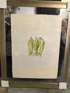 Henry Moore Signed Limited Edition Lithograph "Standing Figures", 1966