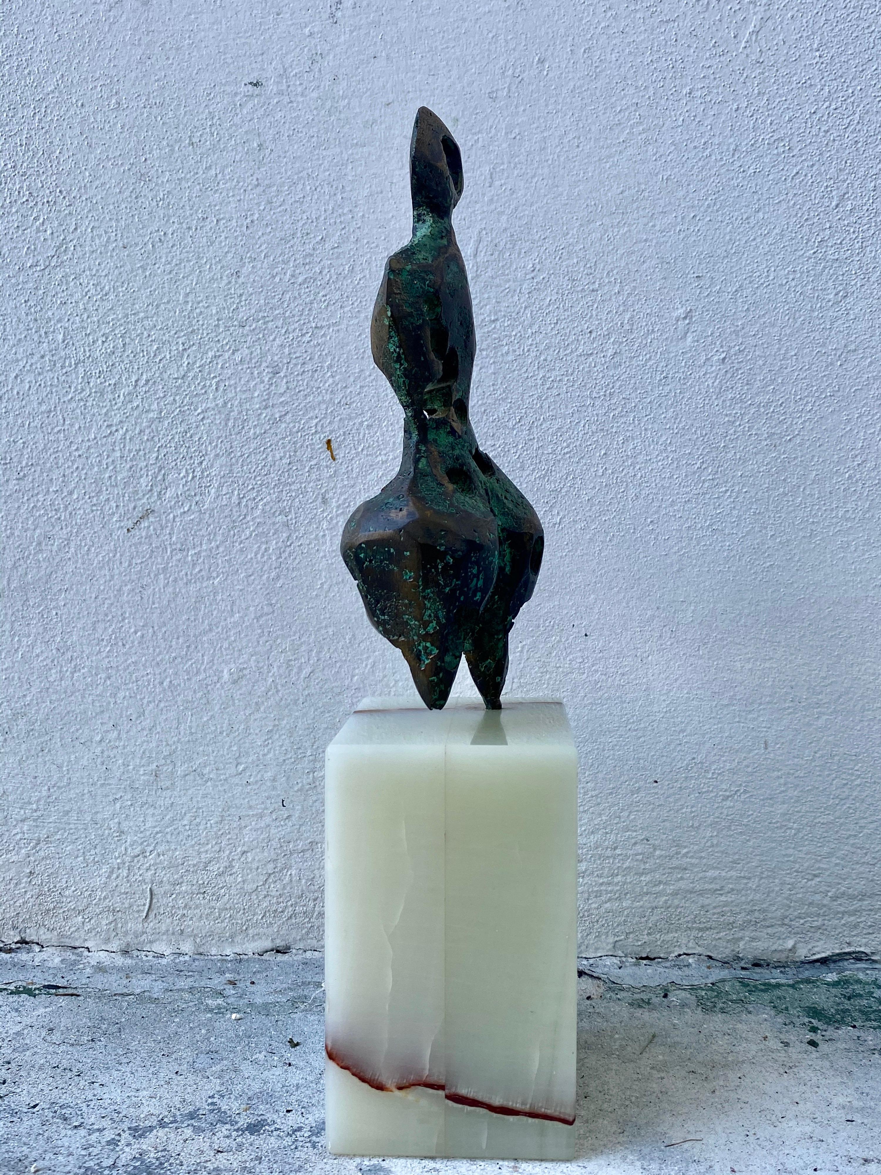 Cast Henry Moore Style Bronze on Onyx
