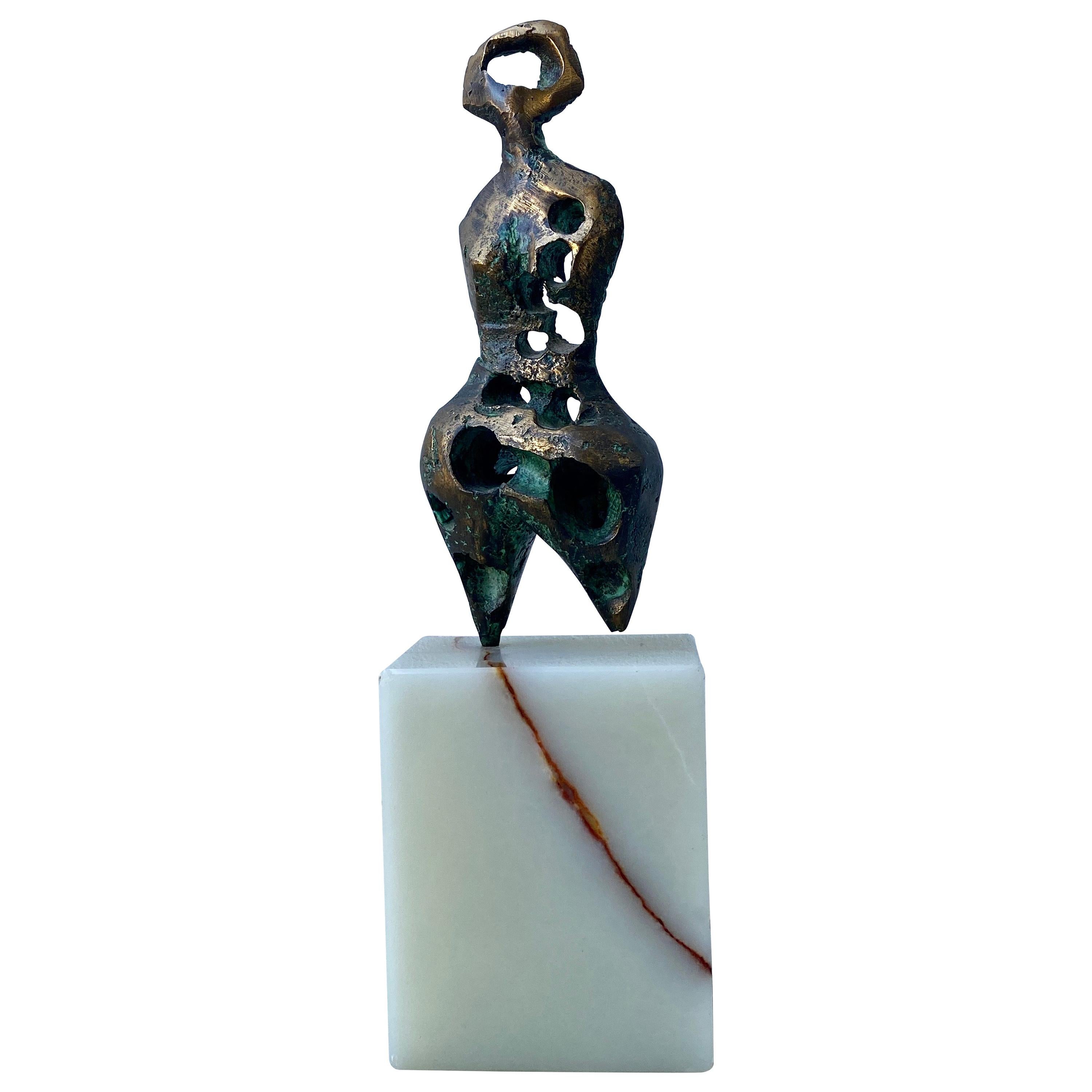 Henry Moore Style Bronze on Onyx
