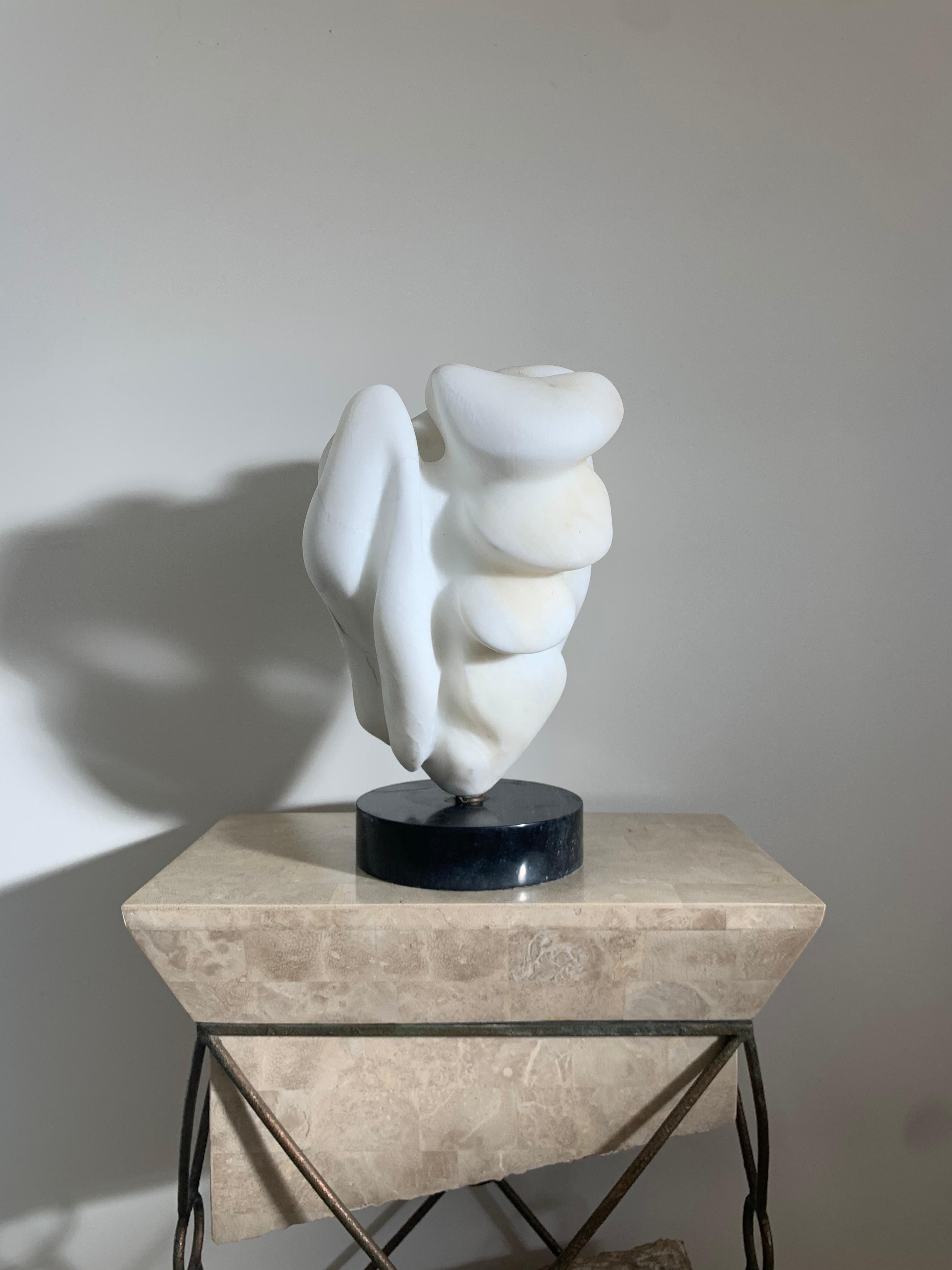 Henry Moore Style Hand-Carved Marble Sculpture, Mounted, 1960s 10