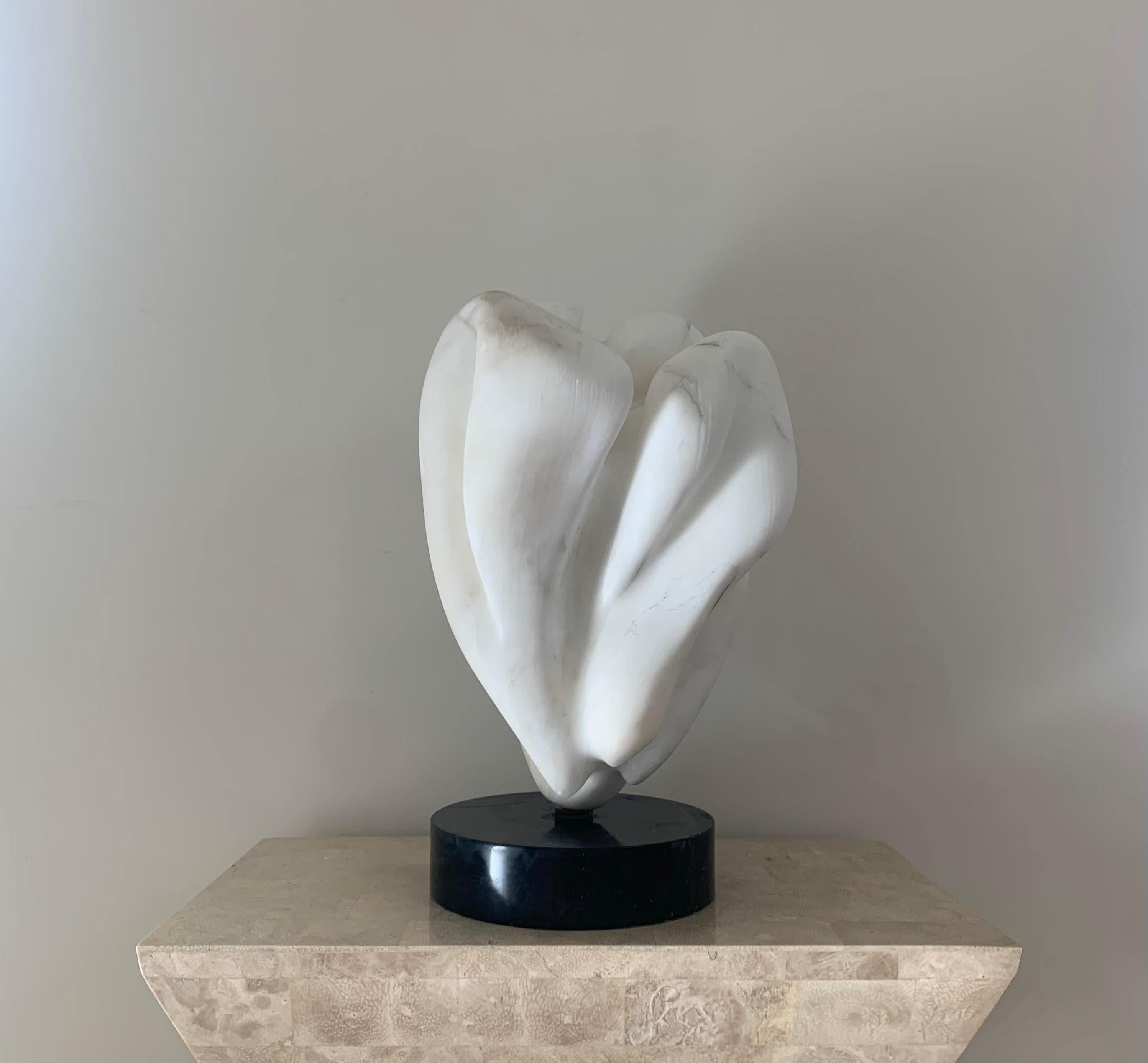 Henry Moore Style Hand-Carved Marble Sculpture, Mounted, 1960s 14