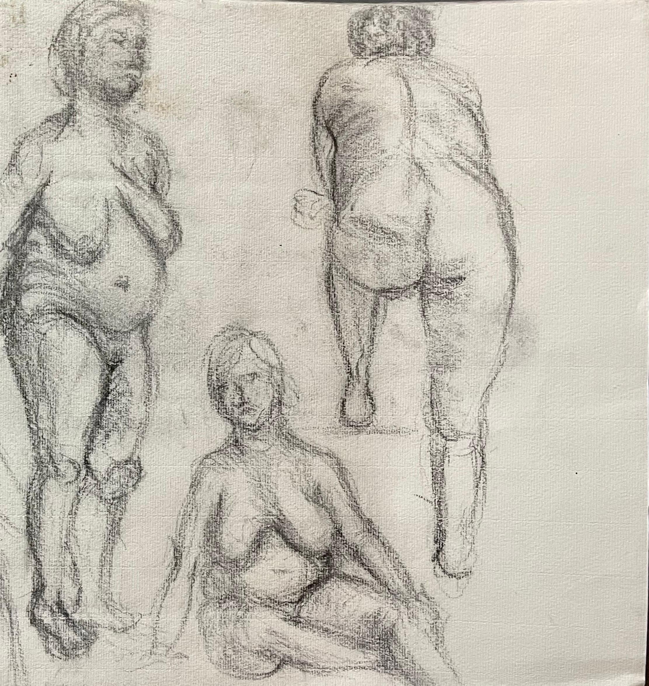 Henry Moore Estilo I950s Desnudos Dibujo Inglés mediados del siglo XX en venta