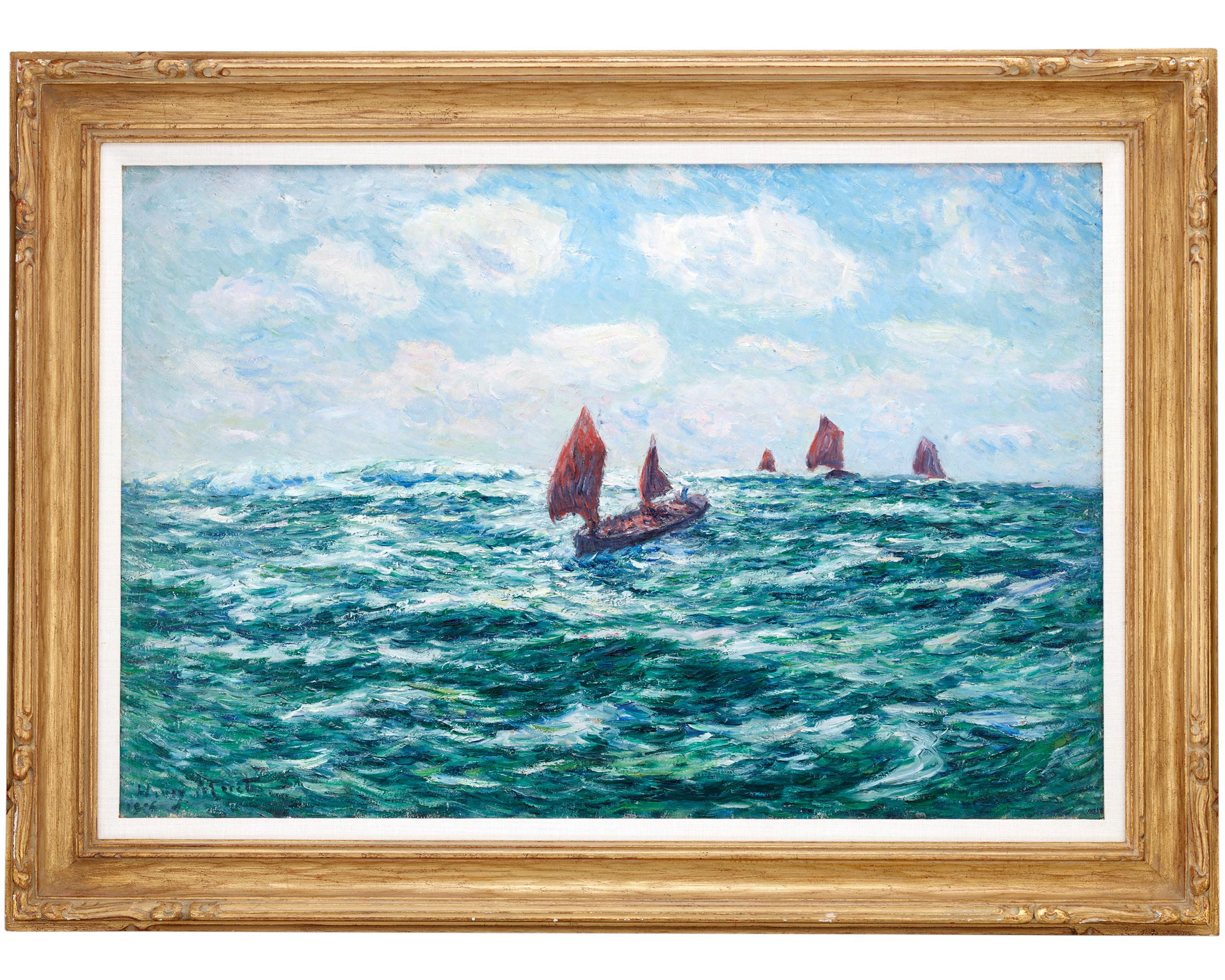 Bateaux de pêche, Audierne (Fishing Boat, Audierne) - Painting by Henry Moret