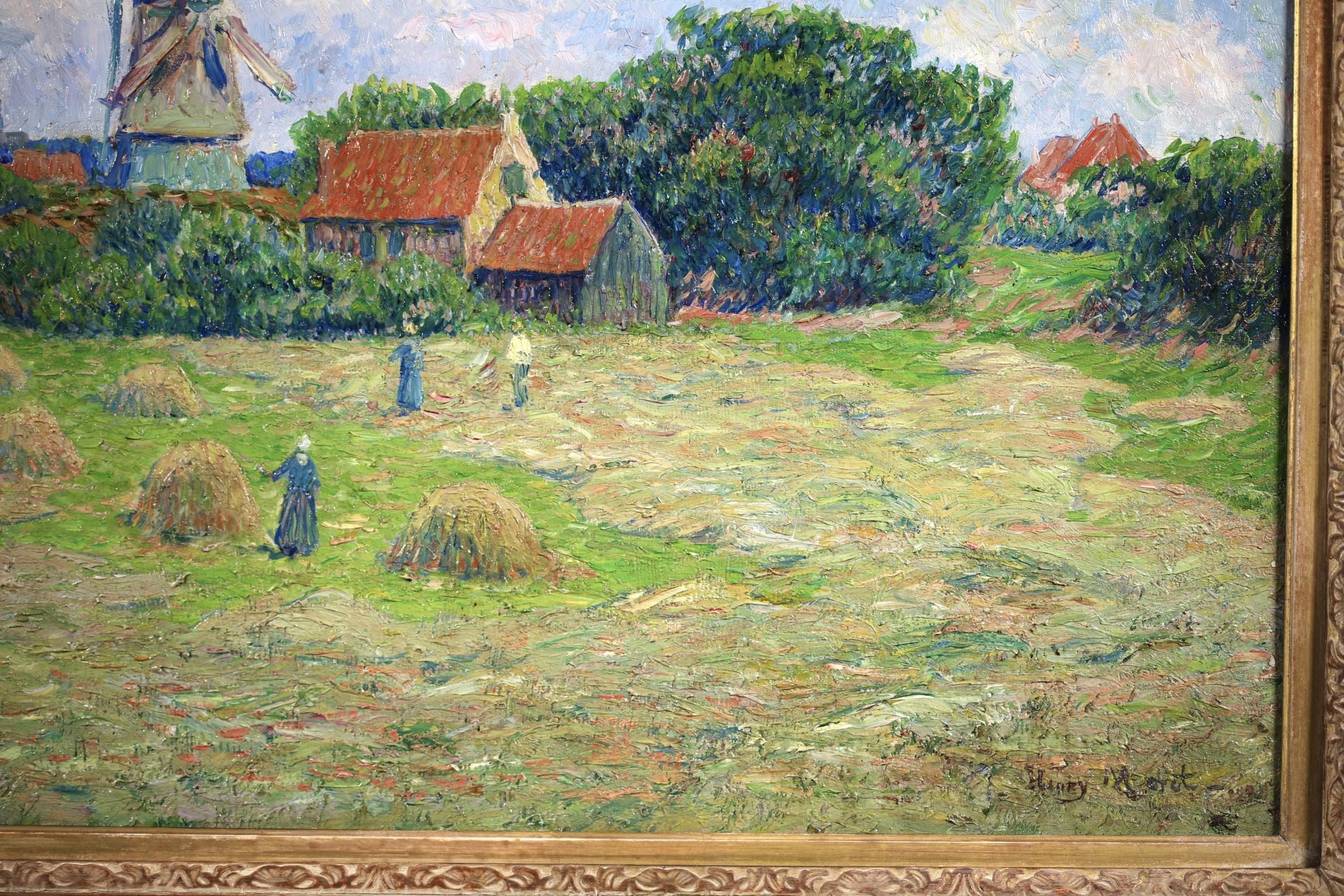 Harvesting at Egmond aan Zee - Impressionist Landscape Oil by Henry Moret For Sale 10