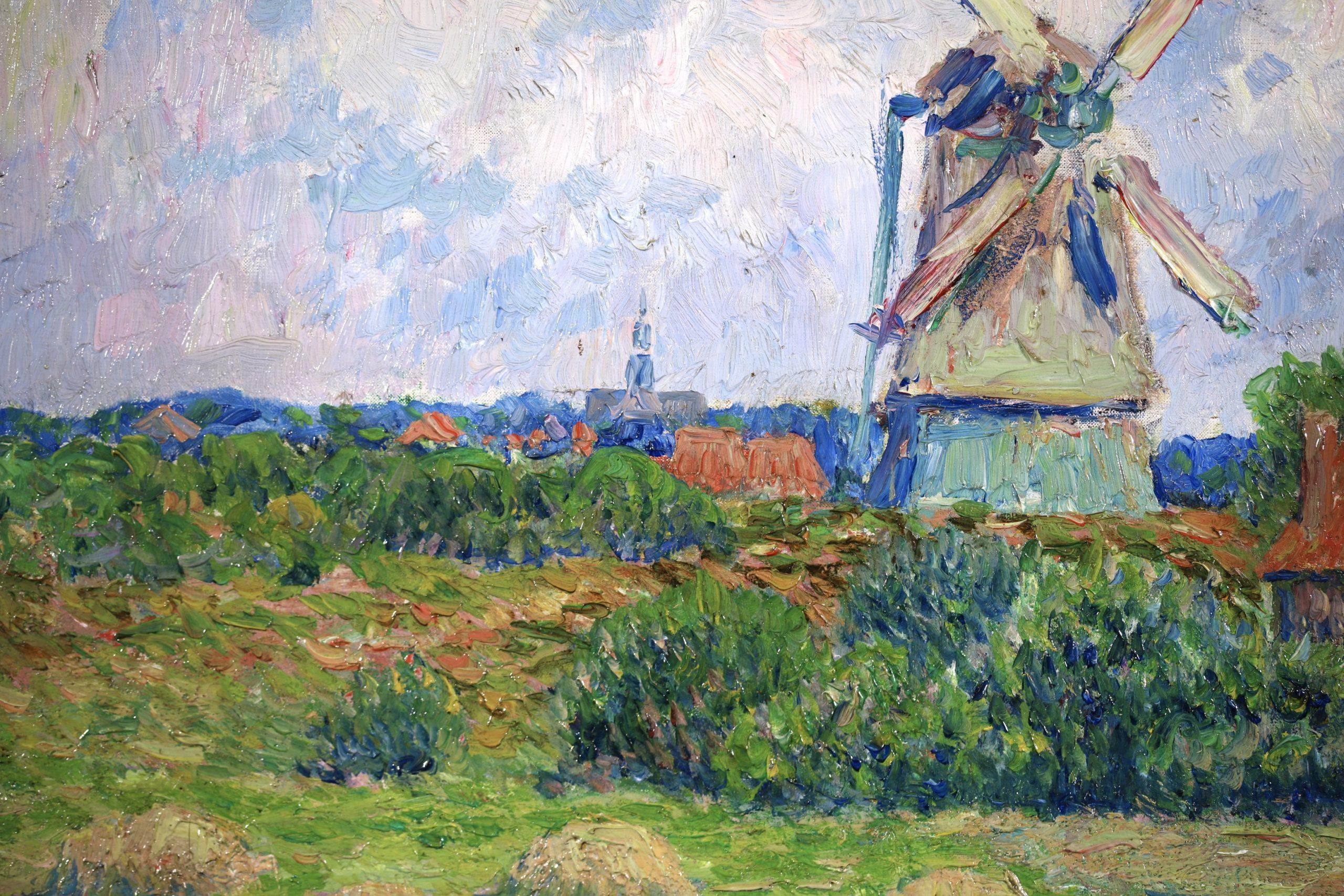 Raccolta a Egmond aan Zee - Paesaggio impressionista a olio di Henry Moret 12