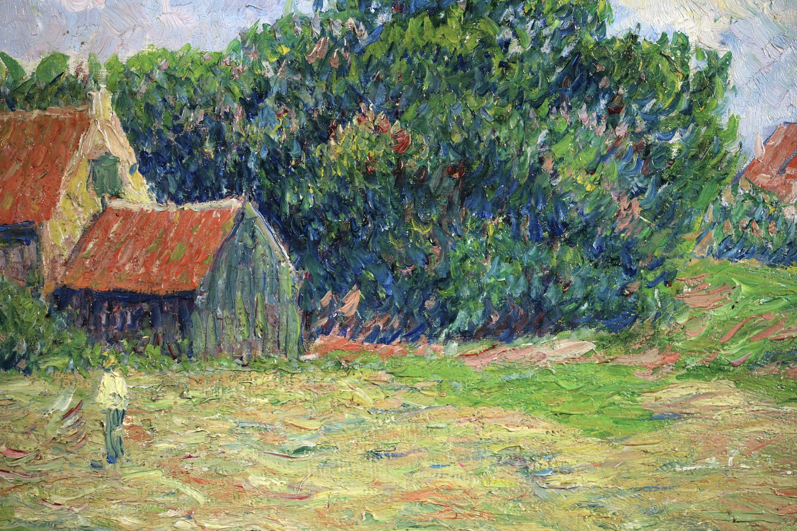 Harvesting at Egmond aan Zee - Impressionist Landscape Oil by Henry Moret For Sale 14