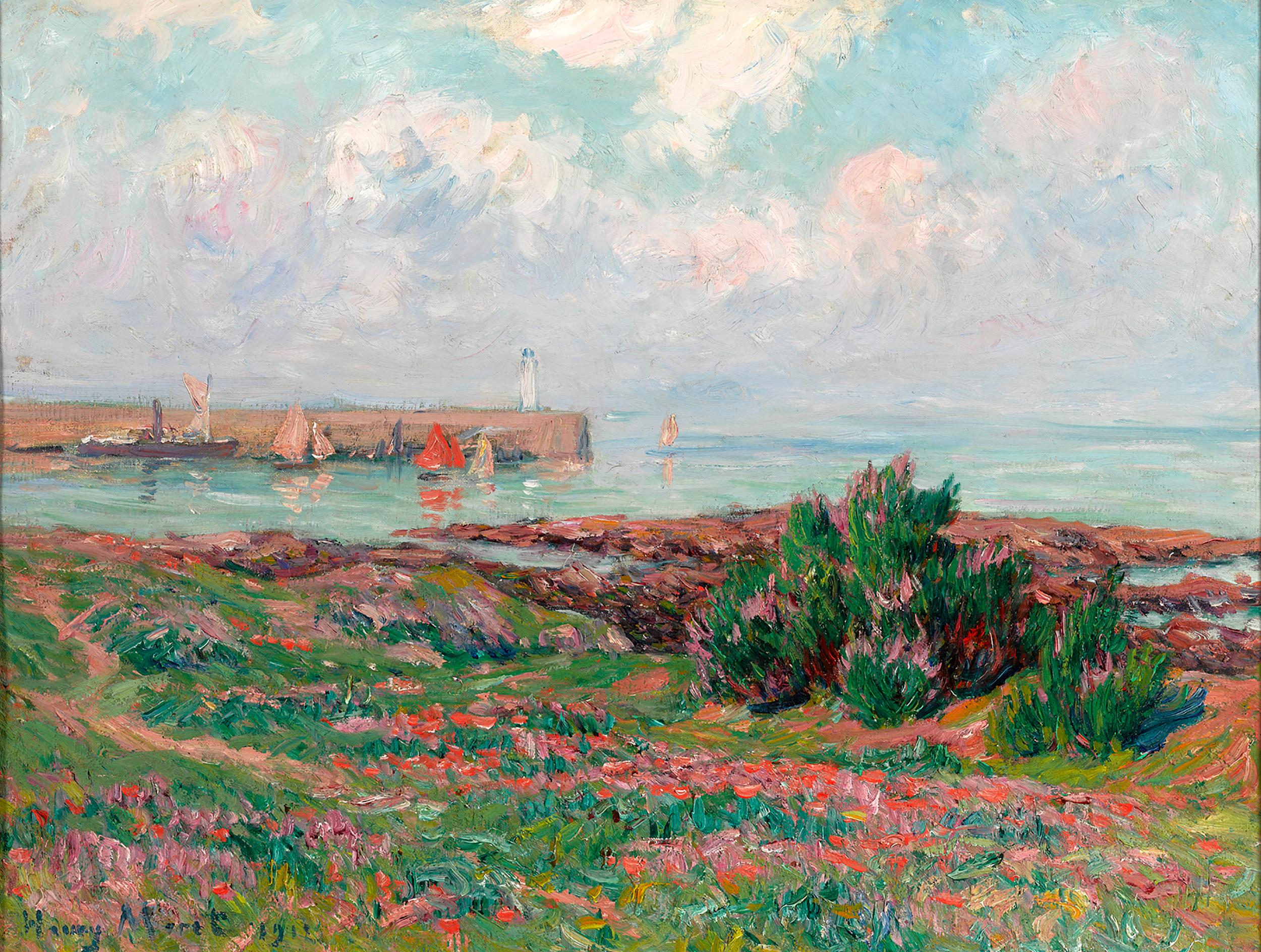 Henry Moret Landscape Painting - Le Matin, Diélette (Morning, Diélette)
