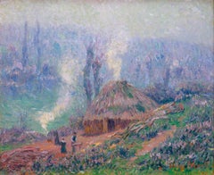 Les Sabotiers devant une chaumière by Henry Moret