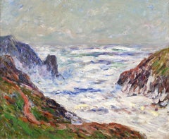 La Costa Bretone - Paesaggio costiero impressionista dipinto a olio da Henry Moret