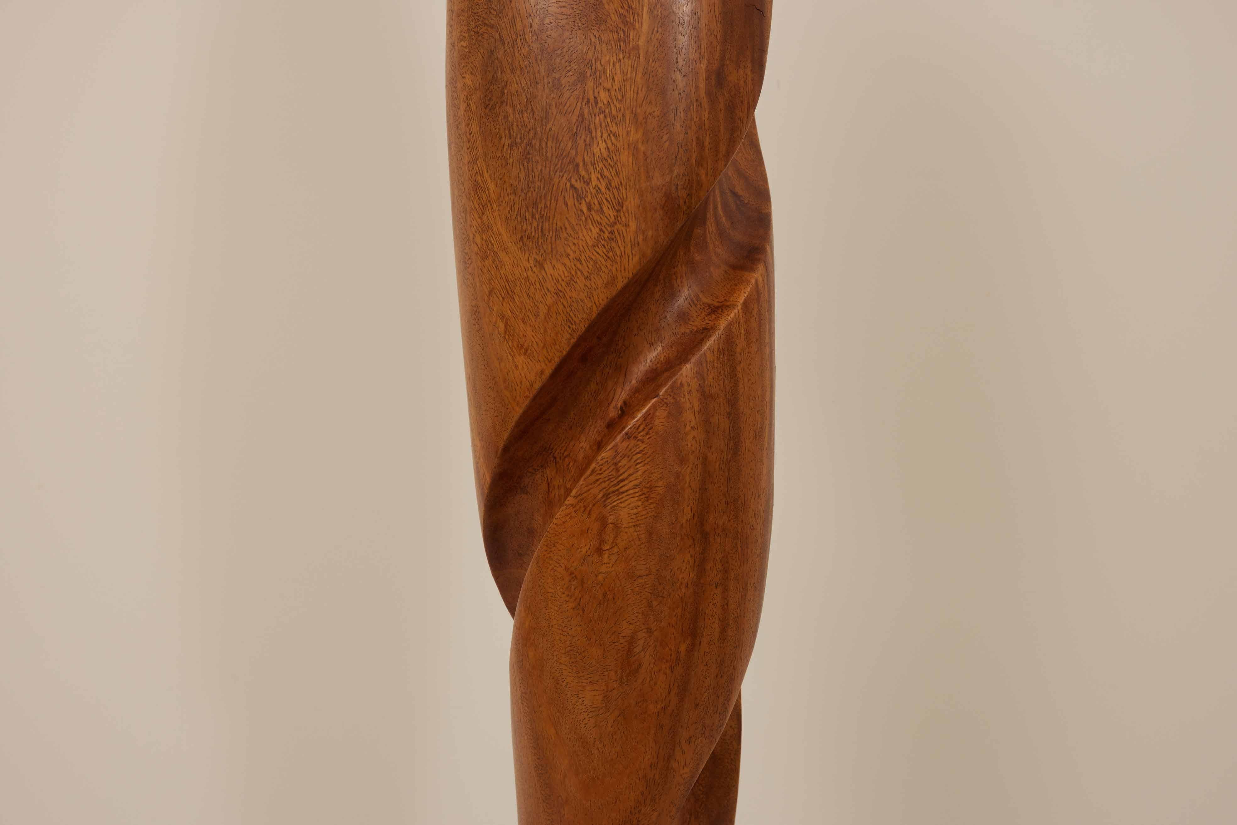 Hand-Carved  Henry Moretti Mahogany Sculpture  1970s For Sale