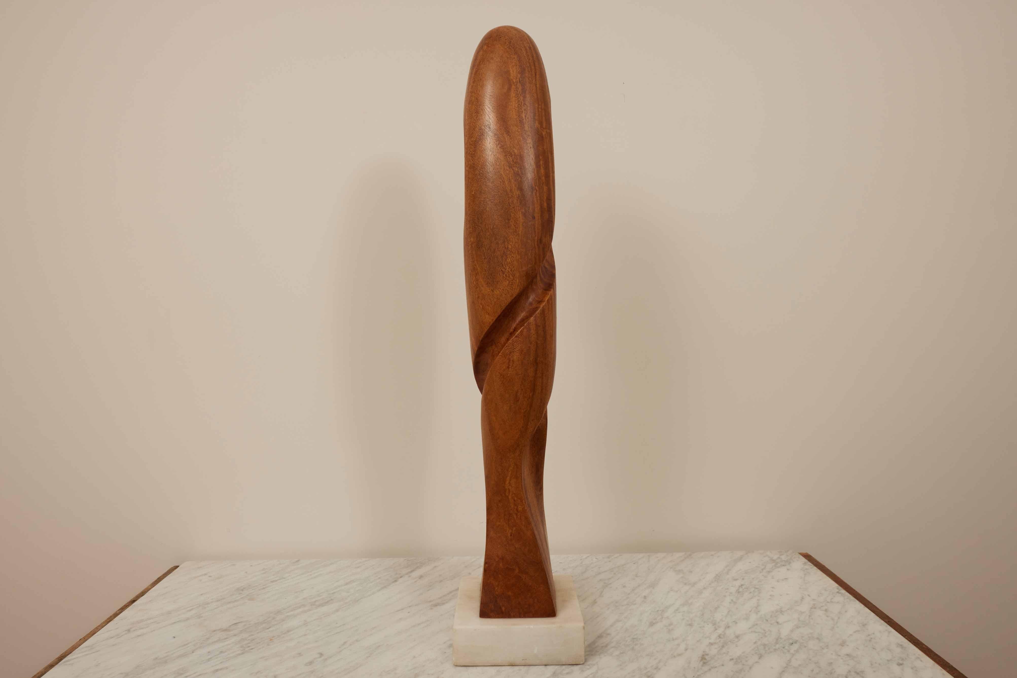 Late 20th Century  Henry Moretti Mahogany Sculpture  1970s For Sale