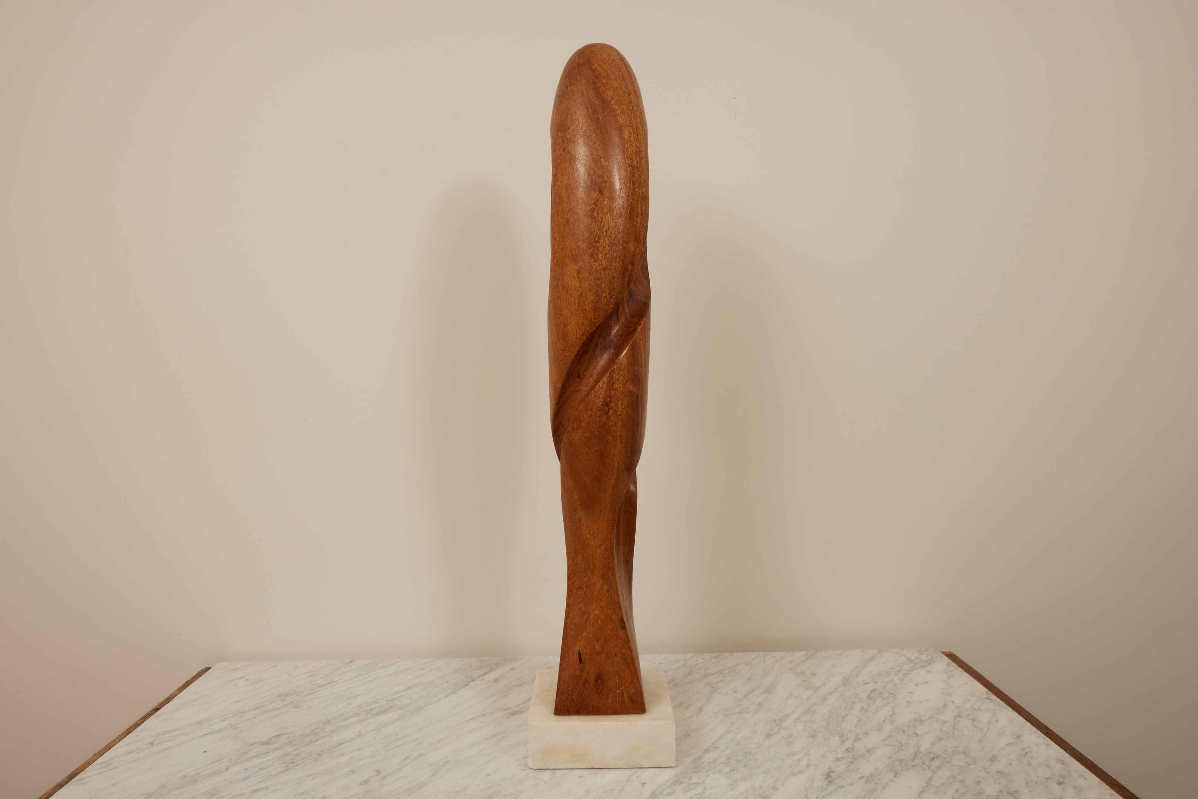  Henry Moretti Mahogany Sculpture  1970s For Sale 1