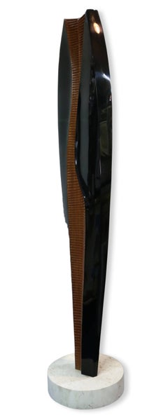 Figure abstraite:: grande sculpture sur pied d'Henri Moretti