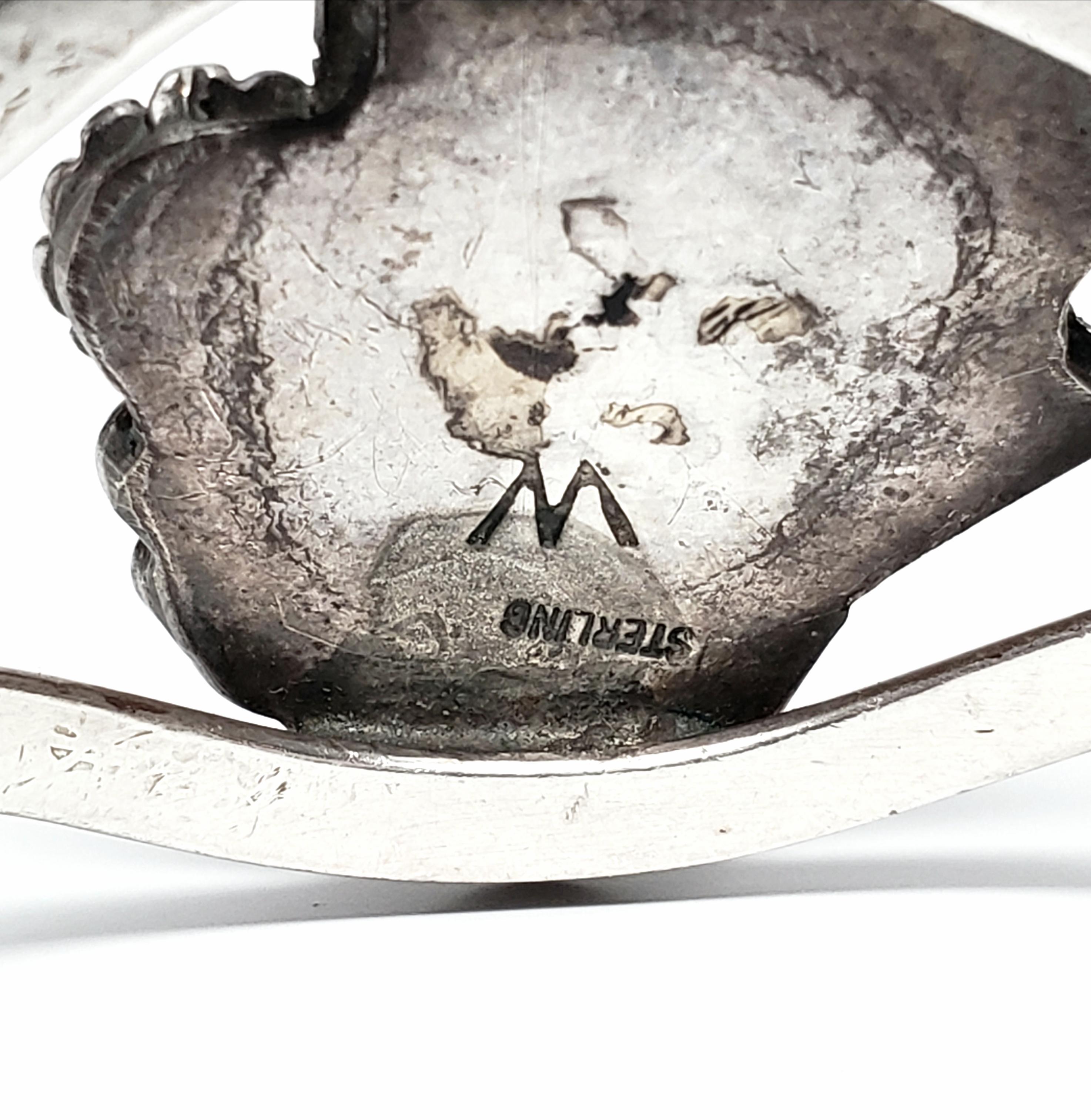 Henry Morgan Native American Sterling Silver Multi-Stone Inlay Cuff Bracelet 2