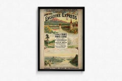 1906 original poster designed to promote the luxurious Engadine Express