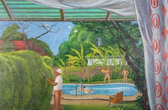 Henry N. Almond (1918-2000) - 20th Century Oil, Pool Scene