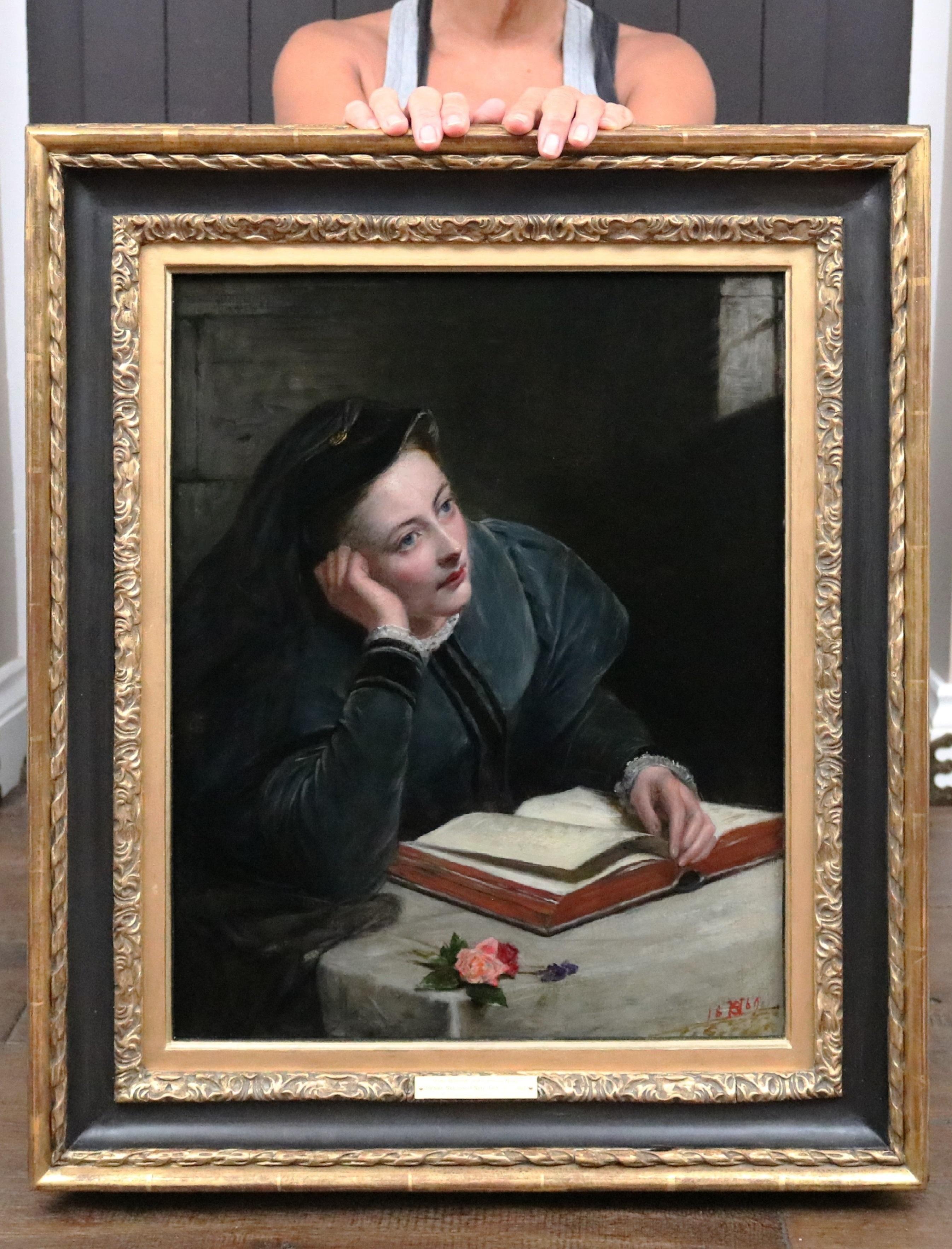 Henry Nelson O'Neil Portrait Painting - Mary Queen of Scots - 19th Century Royal Academy Oil Painting Royal Portrait