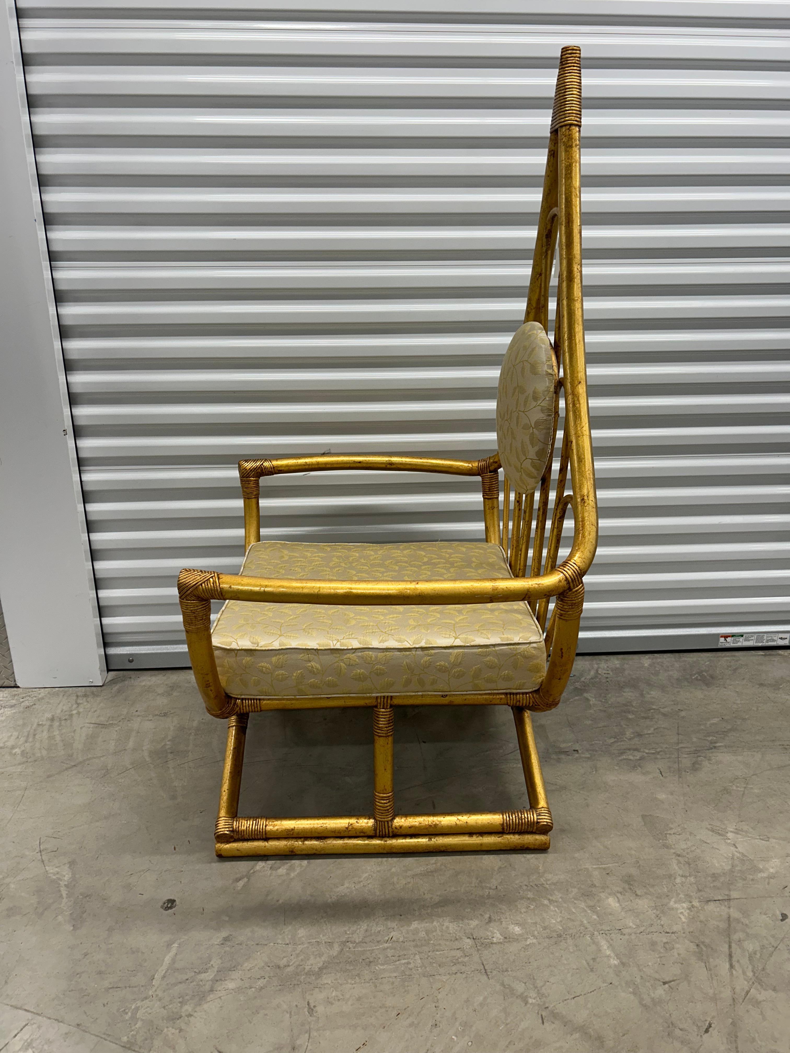Henry Olko for Willow and Reed 1970s.. bamboo throne chair For Sale 5