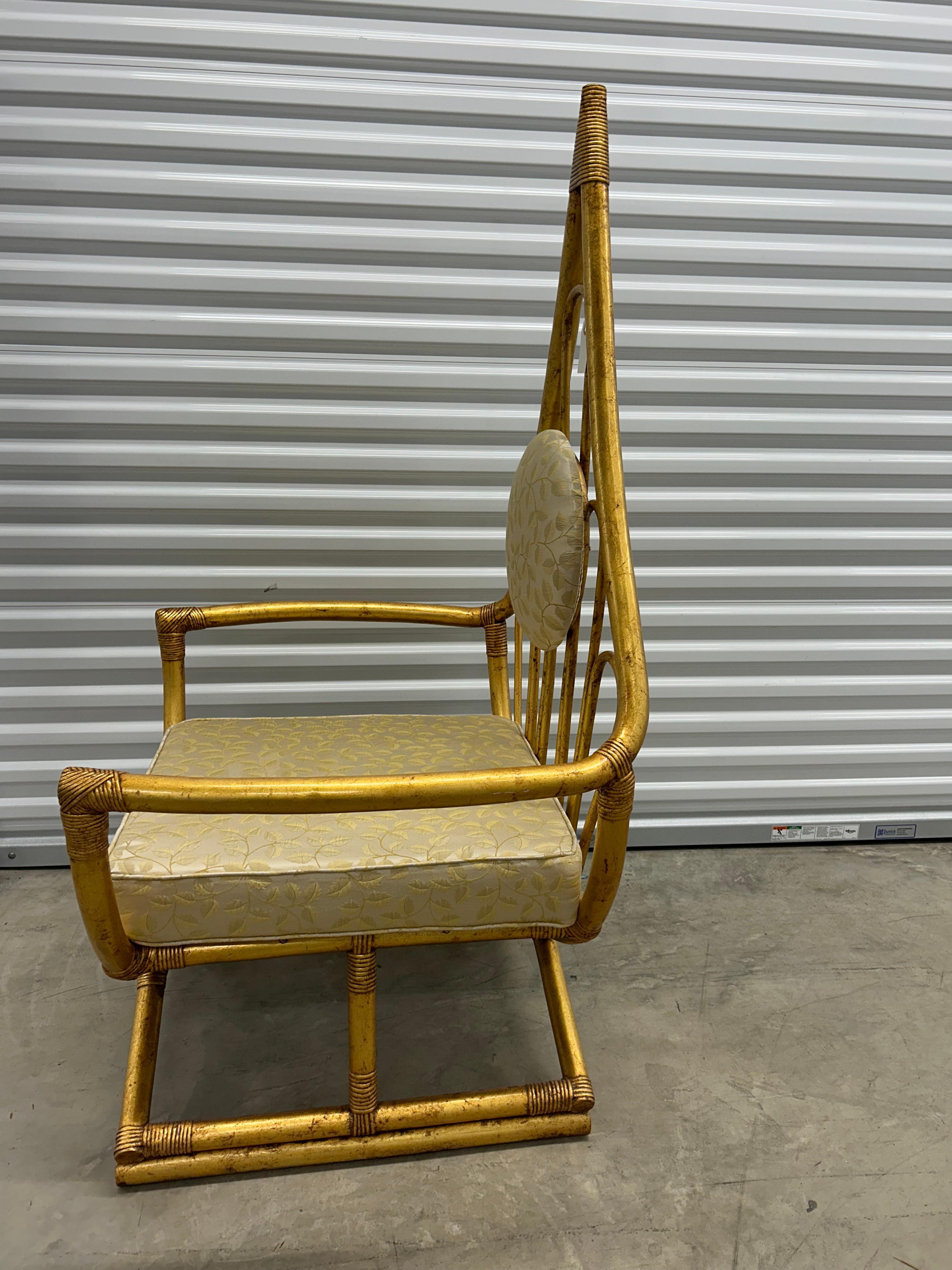 Henry Olko for Willow and Reed 1970s.. bamboo throne chair For Sale 9