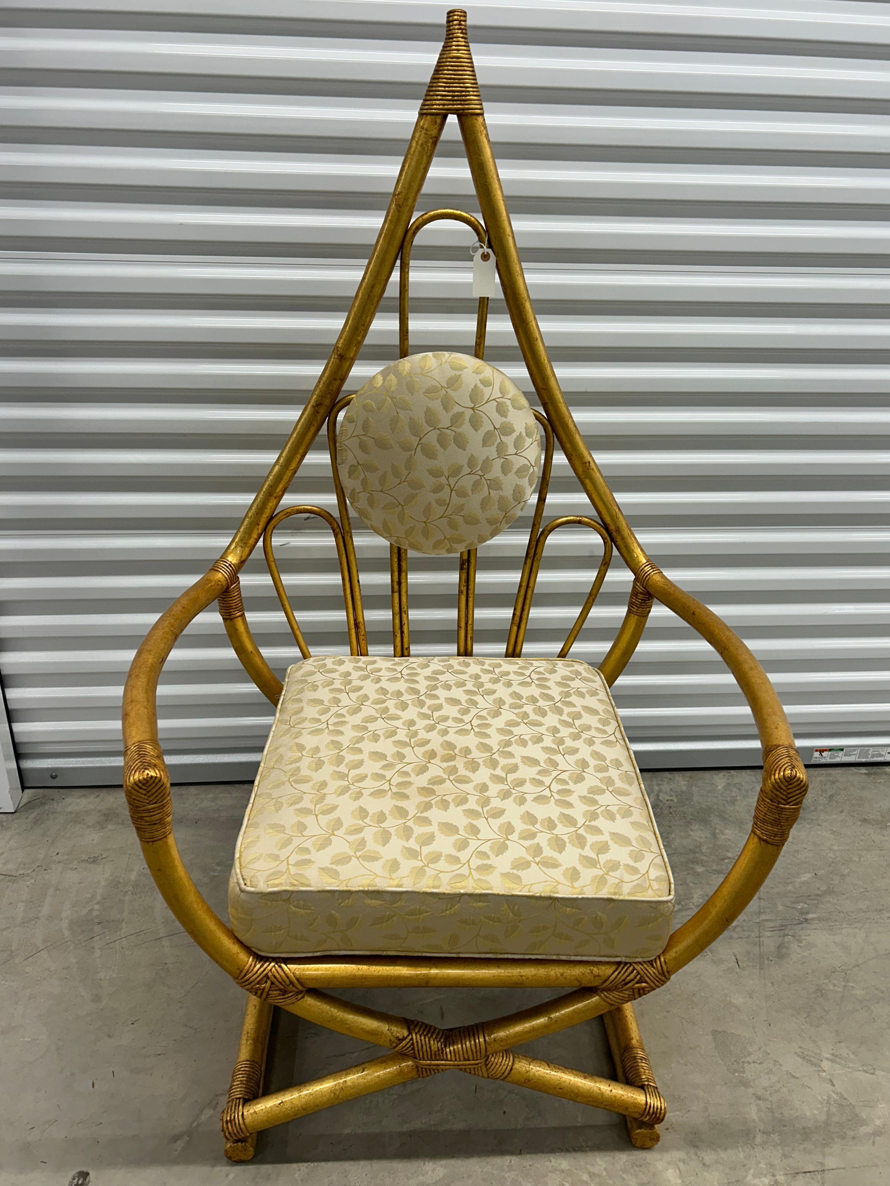 Henry Olko for Willow and Reed 1970s.. bamboo throne chair For Sale 11