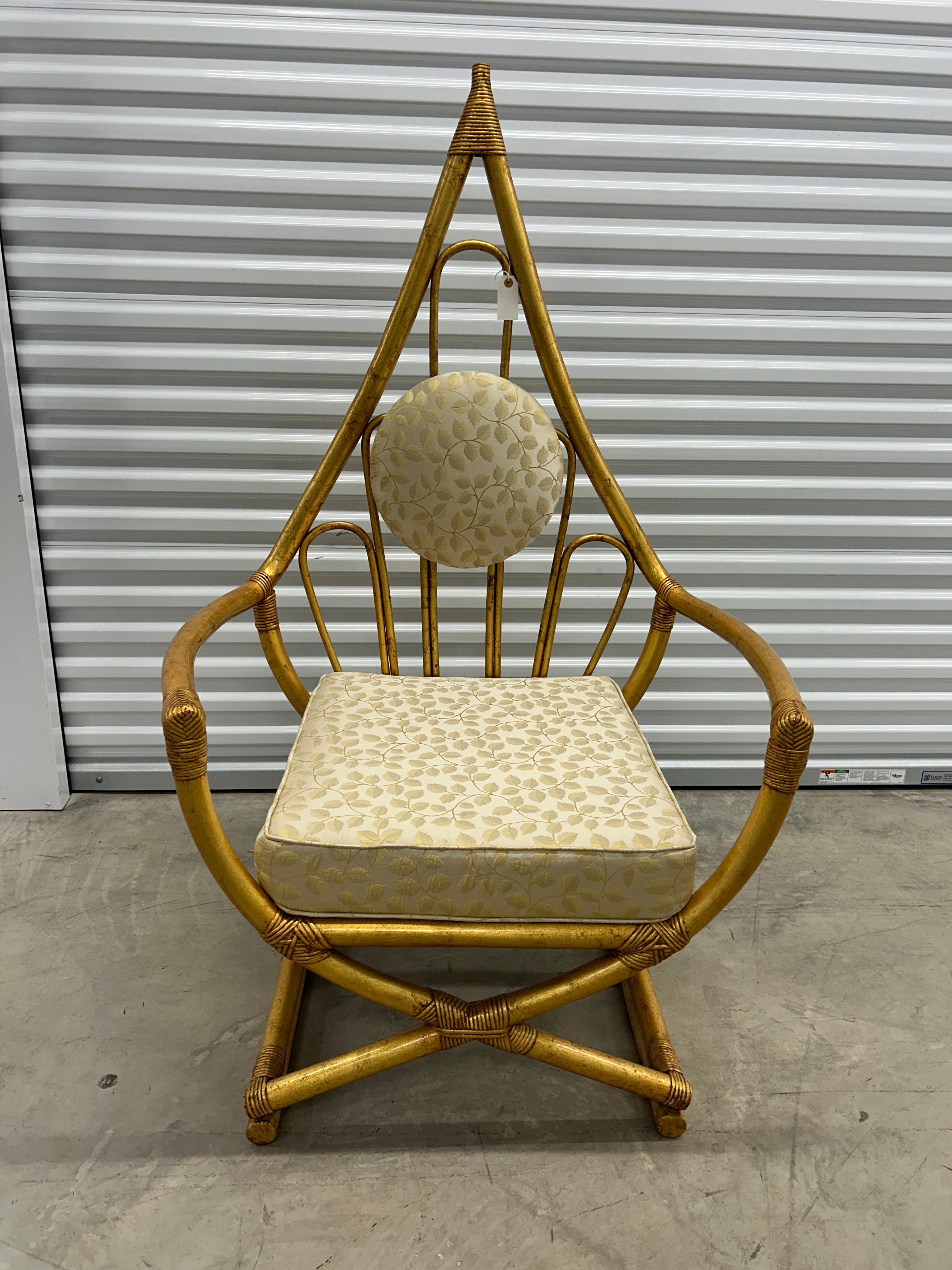 American Henry Olko for Willow and Reed 1970s.. bamboo throne chair For Sale