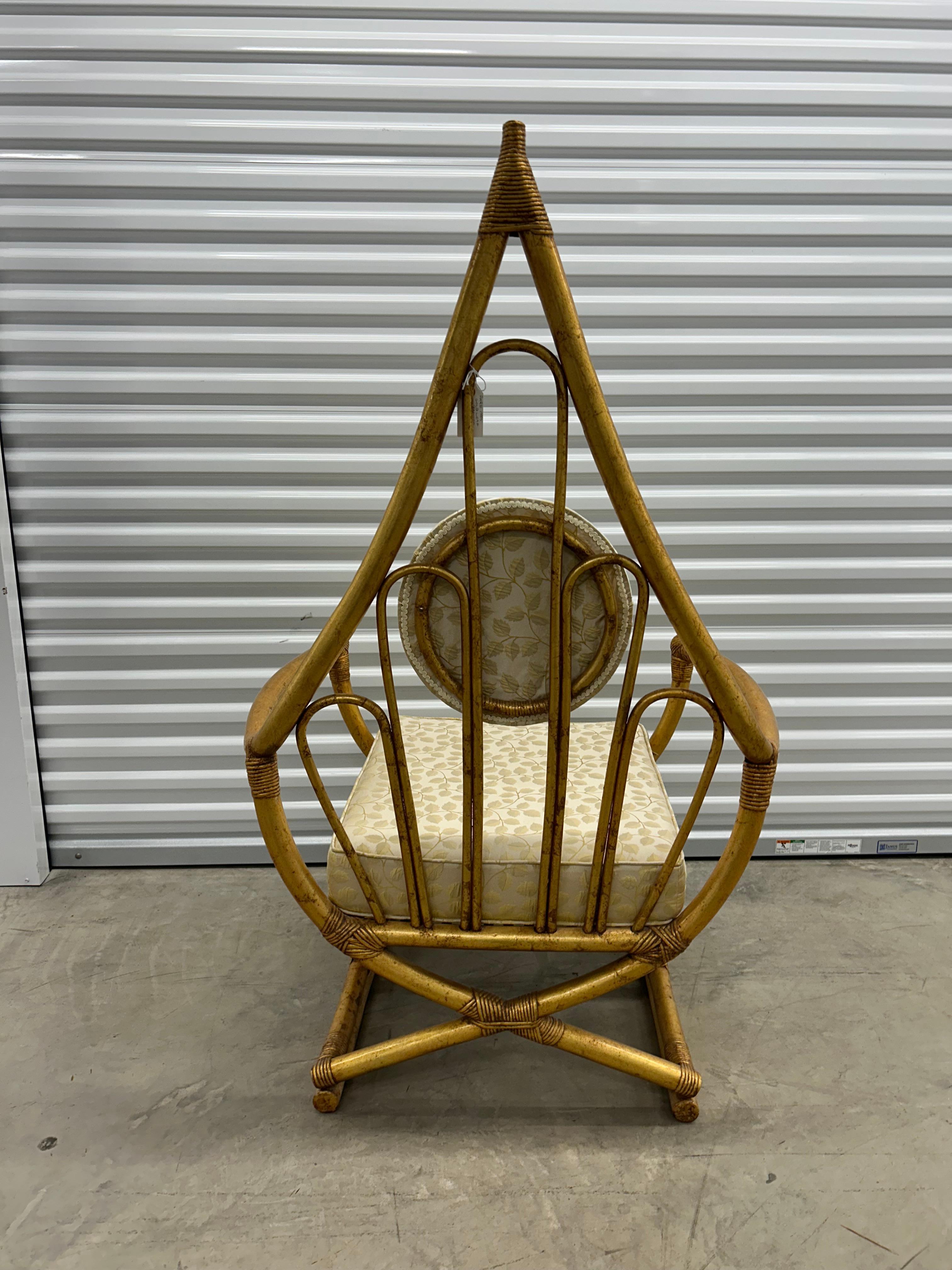 Henry Olko for Willow and Reed 1970s.. bamboo throne chair In Good Condition For Sale In West Palm Beach, FL