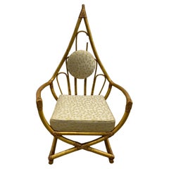 Henry Olko for Willow and Reed 1970s.. bamboo throne chair
