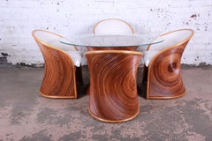 Midcentury Bamboo Dining Set In The Manner Of Henry Olko, circa 1978
