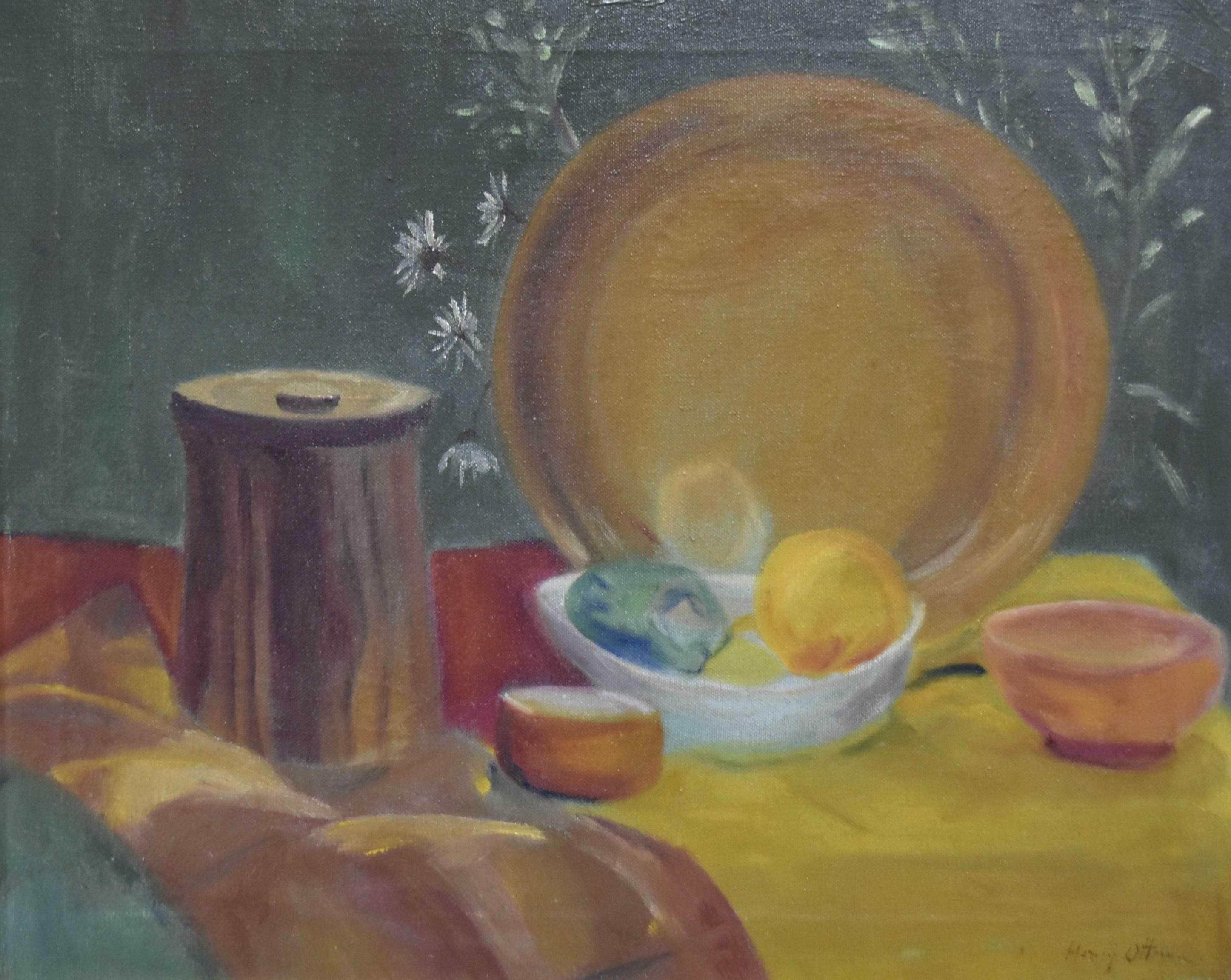 Henry Ottmann Still-Life Painting – Henri Ottmann (1877-1927)  Ein Stilleben, Öl auf Leinwand signiert
