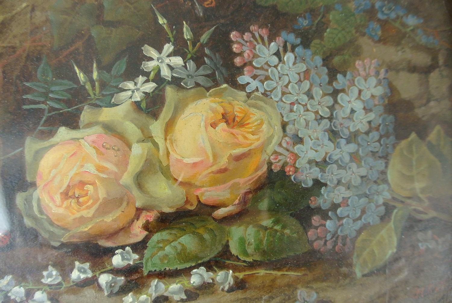 Giltwood Henry P. Gill – Signed Pair of Oil Paintings with Provenance and Dated 1891 For Sale