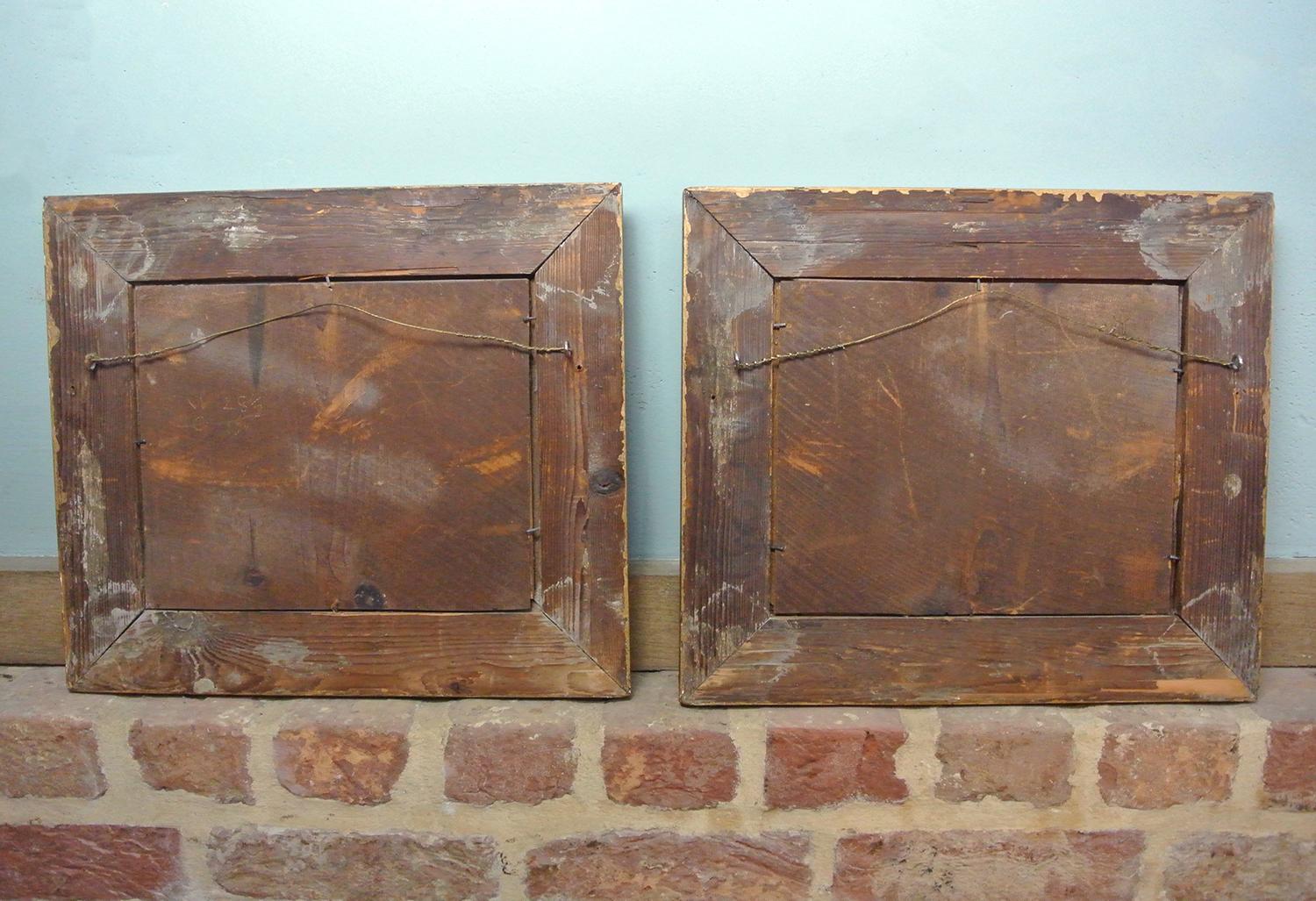 Henry P. Gill – Signed Pair of Oil Paintings with Provenance and Dated 1891 For Sale 1