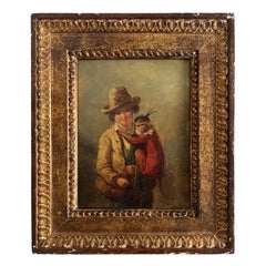 Henry Park “Young Hunter & Monkey” Oil Painting Ex Christies Provenance
