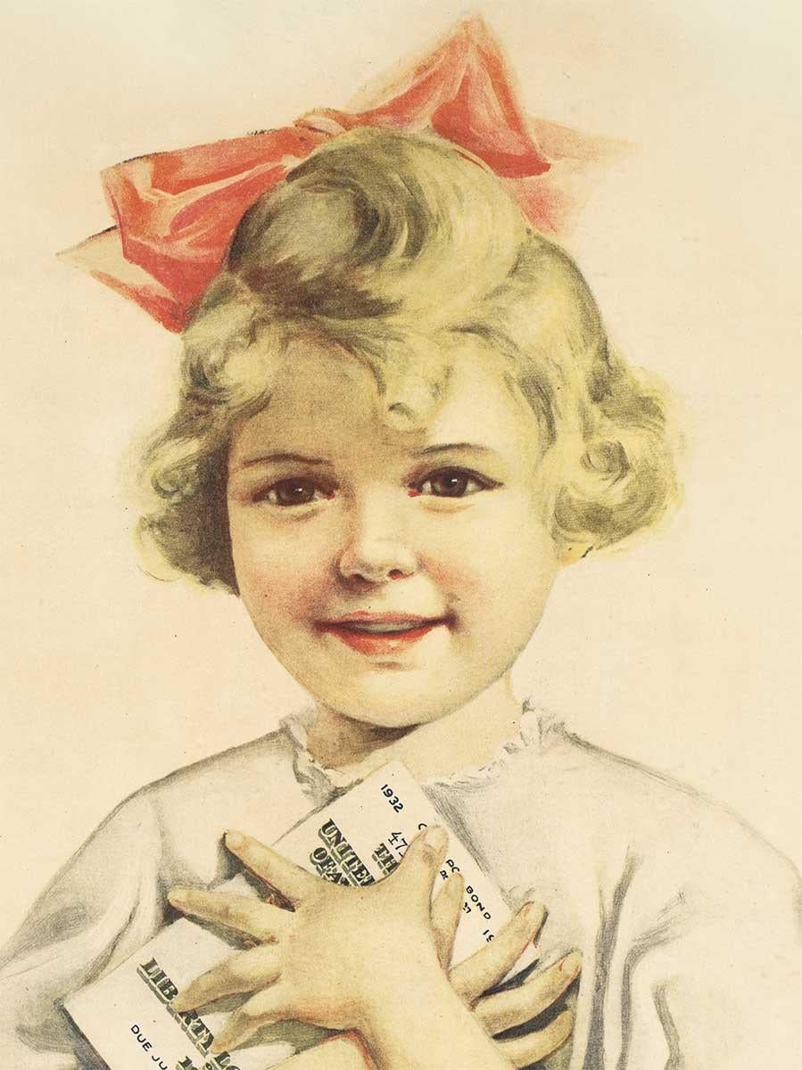 Third Liberty Loan, My Daddy Bought Me a Government Bond original World War 1 - Print by HENRY PATRICK RALEIGH