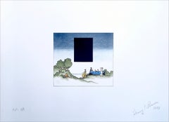 JUDGEMENT OF PARIS 1924 LAGONDA Signed Lithograph, Minimalist Style, Luxury Car