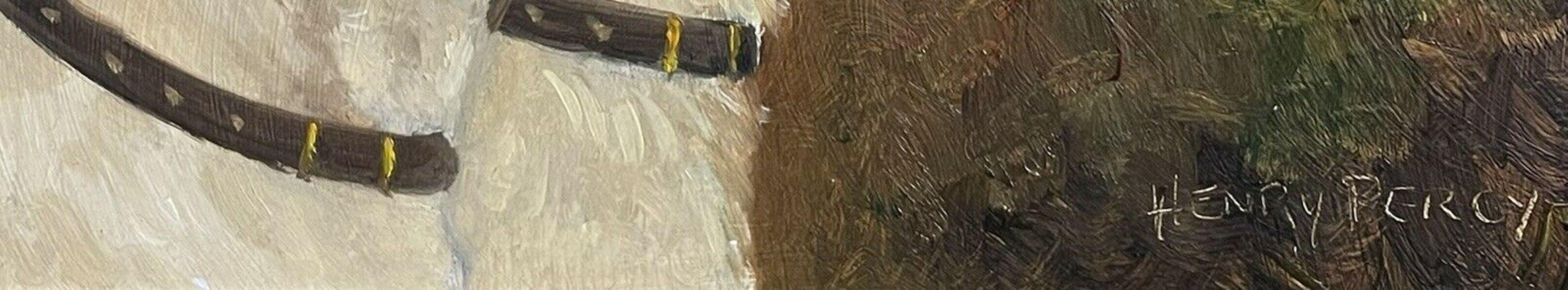 head of a dog painting