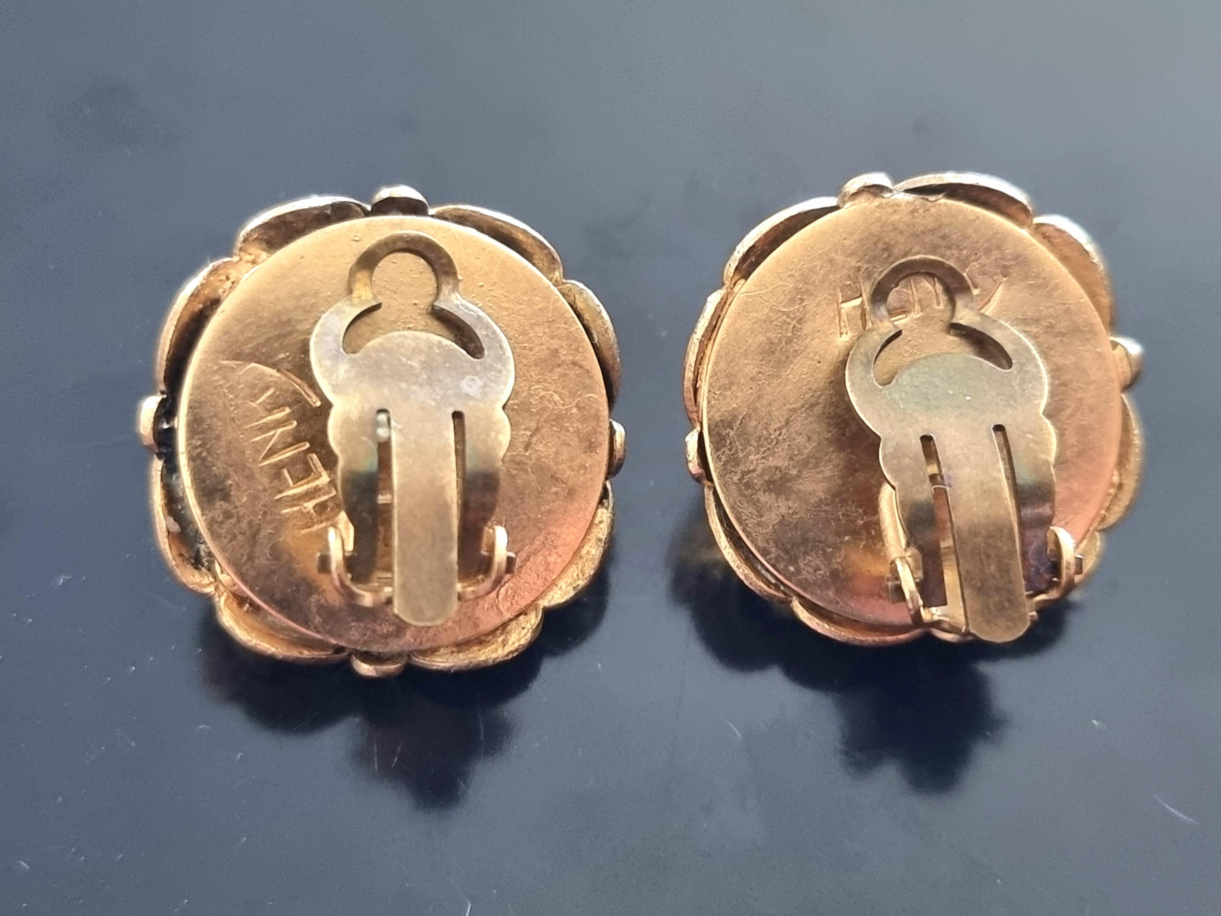Women's Henry PERICHON, clip-on Earrings, vintage from the 50s For Sale