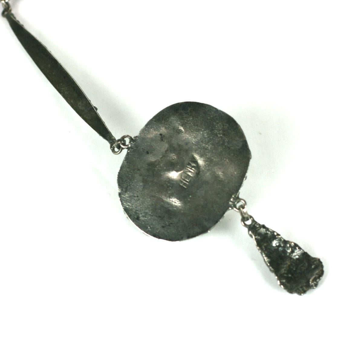  Henry Perichon Brutalist Necklace For Sale 1