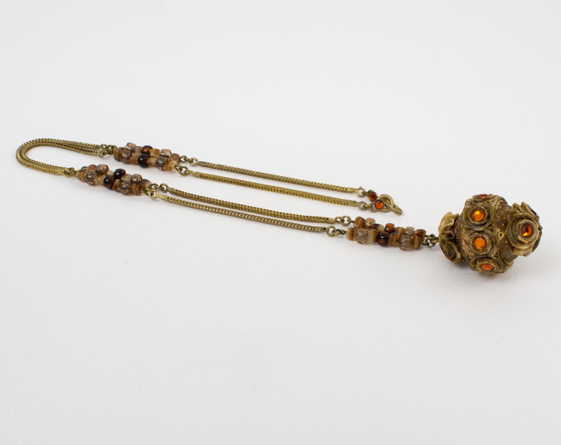 Henry Perichon Collier chaîne serpentine avec pendentif en forme de clou orné de bijoux Pour femmes en vente