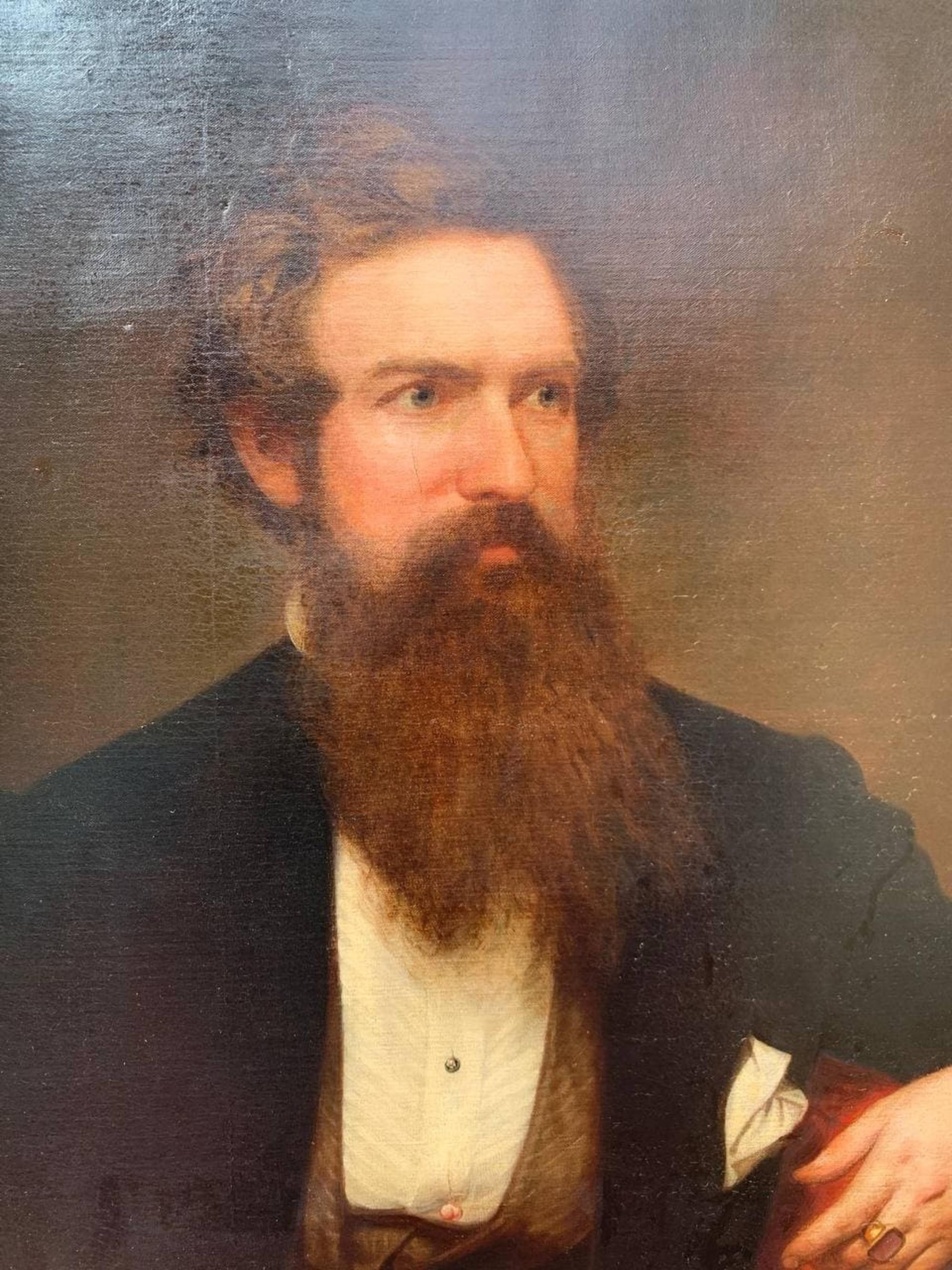 ORIGINAL 1860 Célèbre artiste américain Henry Peters Gray (1819-1877) huile sur toile en vente 1