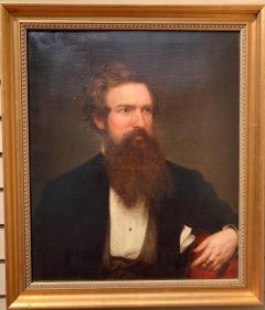 ORIGINAL 1860 Célèbre artiste américain Henry Peters Gray (1819-1877) huile sur toile