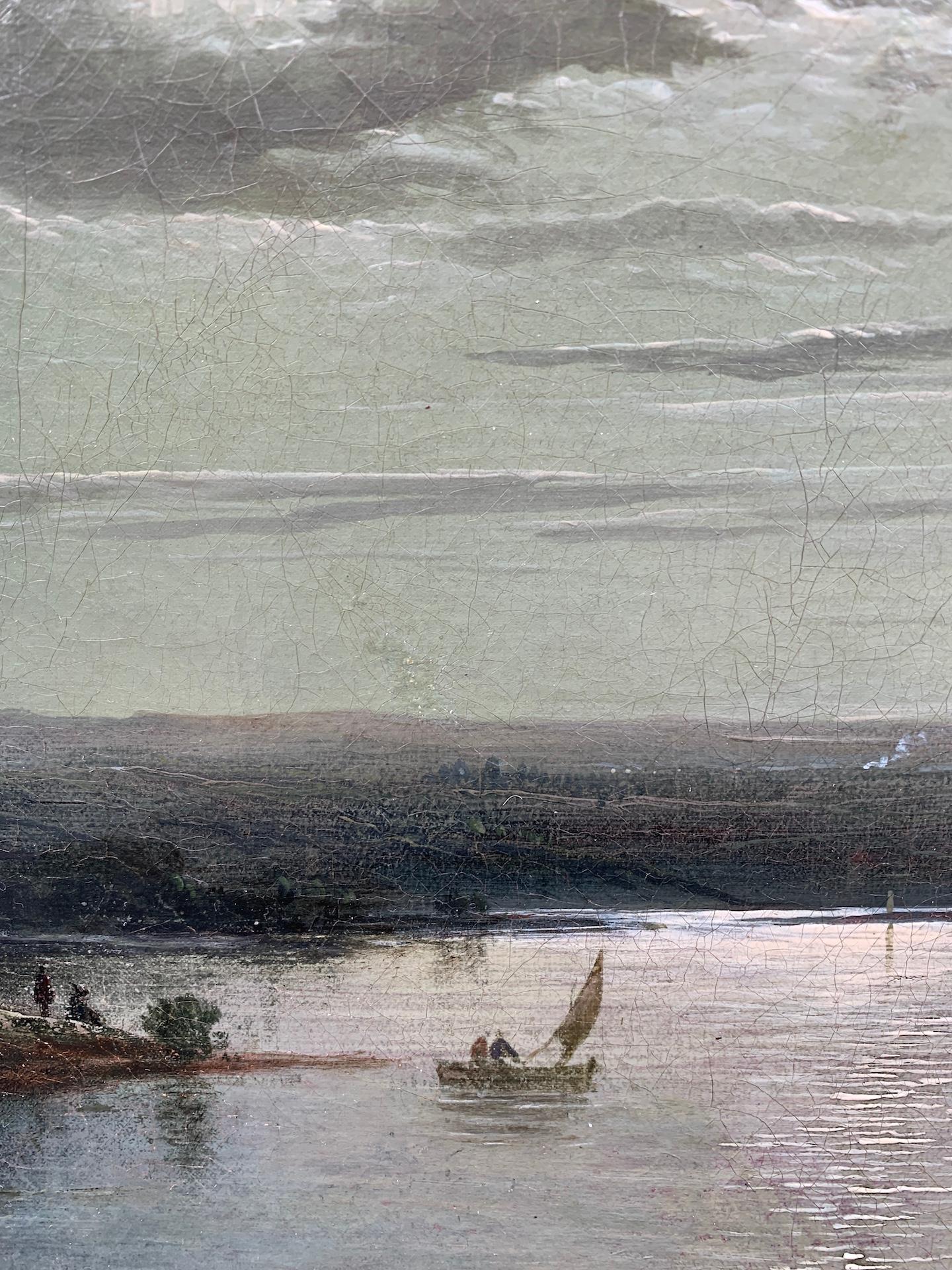 Henry Pether, Mondschein-See-Landschaft, 18. Jahrhundert.

Henry wurde in eine Künstlerfamilie hineingeboren und war der Sohn von Abraham Pether (1756-1812), einem talentierten Landschaftsmaler aus Chichester, der für seine Fähigkeit bekannt war,