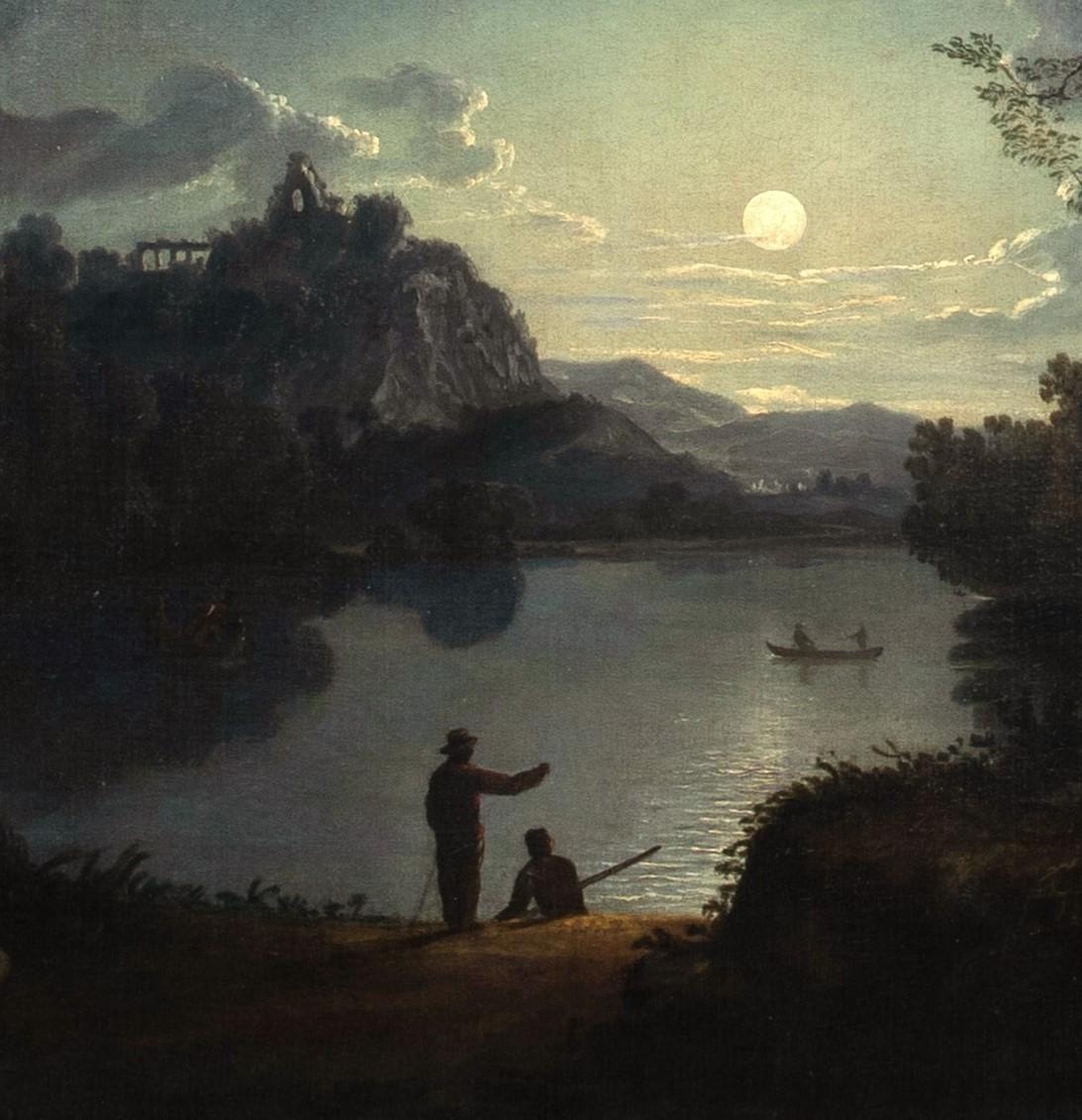 Paesaggio fluviale al chiaro di luna, XIX secolo 5